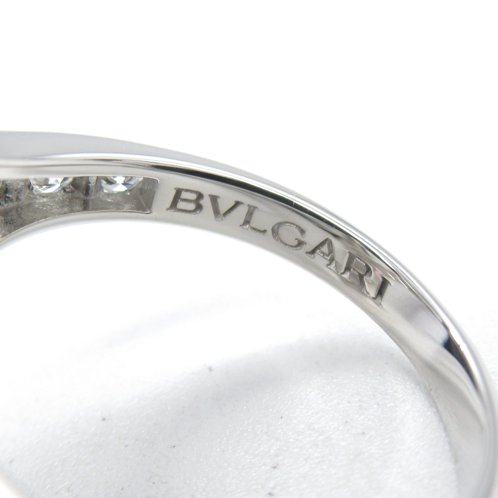 BVLGARI 18K白金Elisia Onyx Diamond Ring縞瑪瑙/鑽石戒指US#5.5/JP#10.5