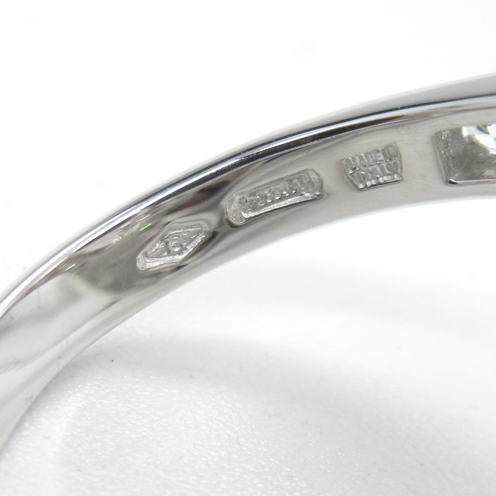 BVLGARI 18K白金Elisia Onyx Diamond Ring縞瑪瑙/鑽石戒指US#5.5/JP#10.5