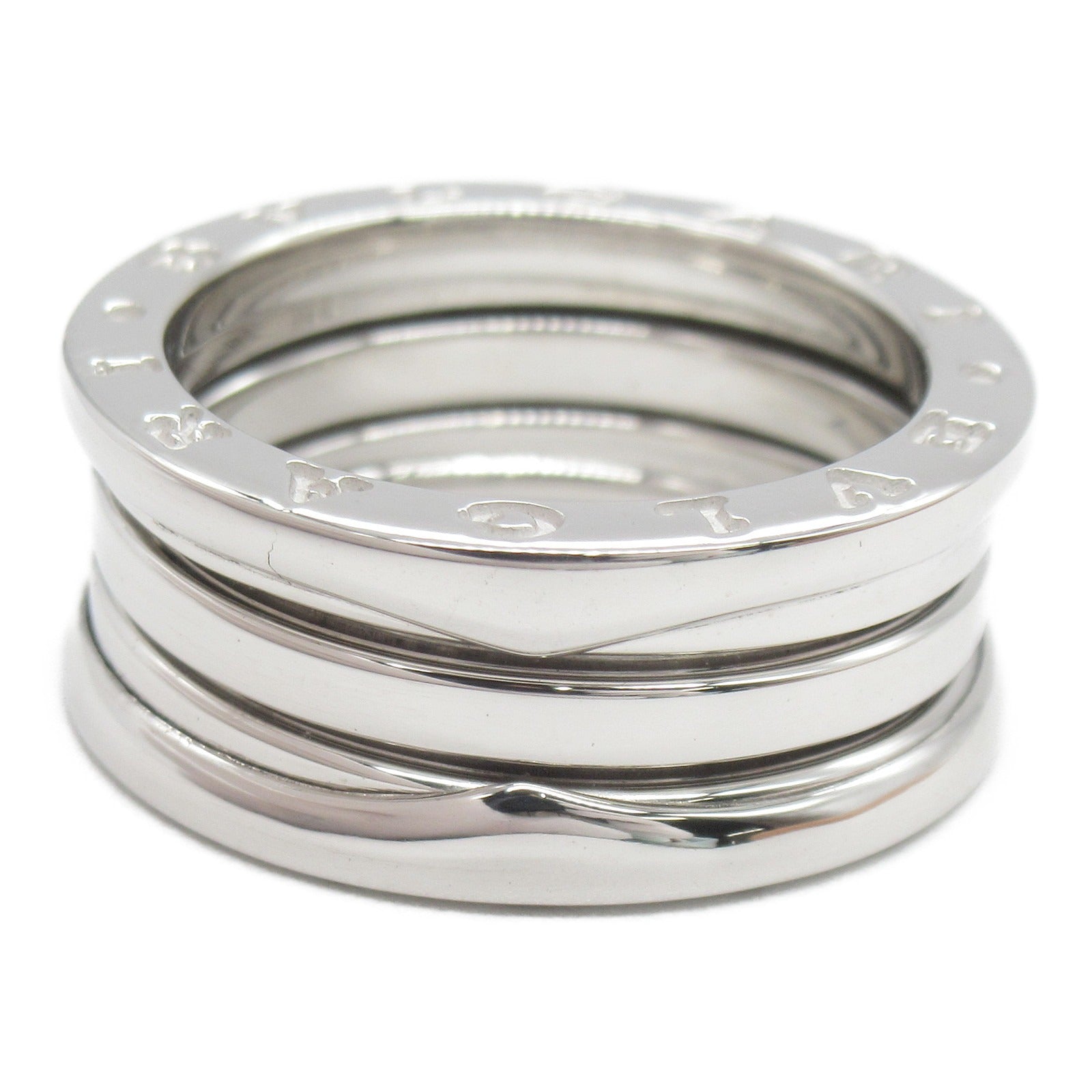 BVLGARI 18K白金B-zero1 3 Band Ring戒指US#7/JP#13/Bvlgari#54