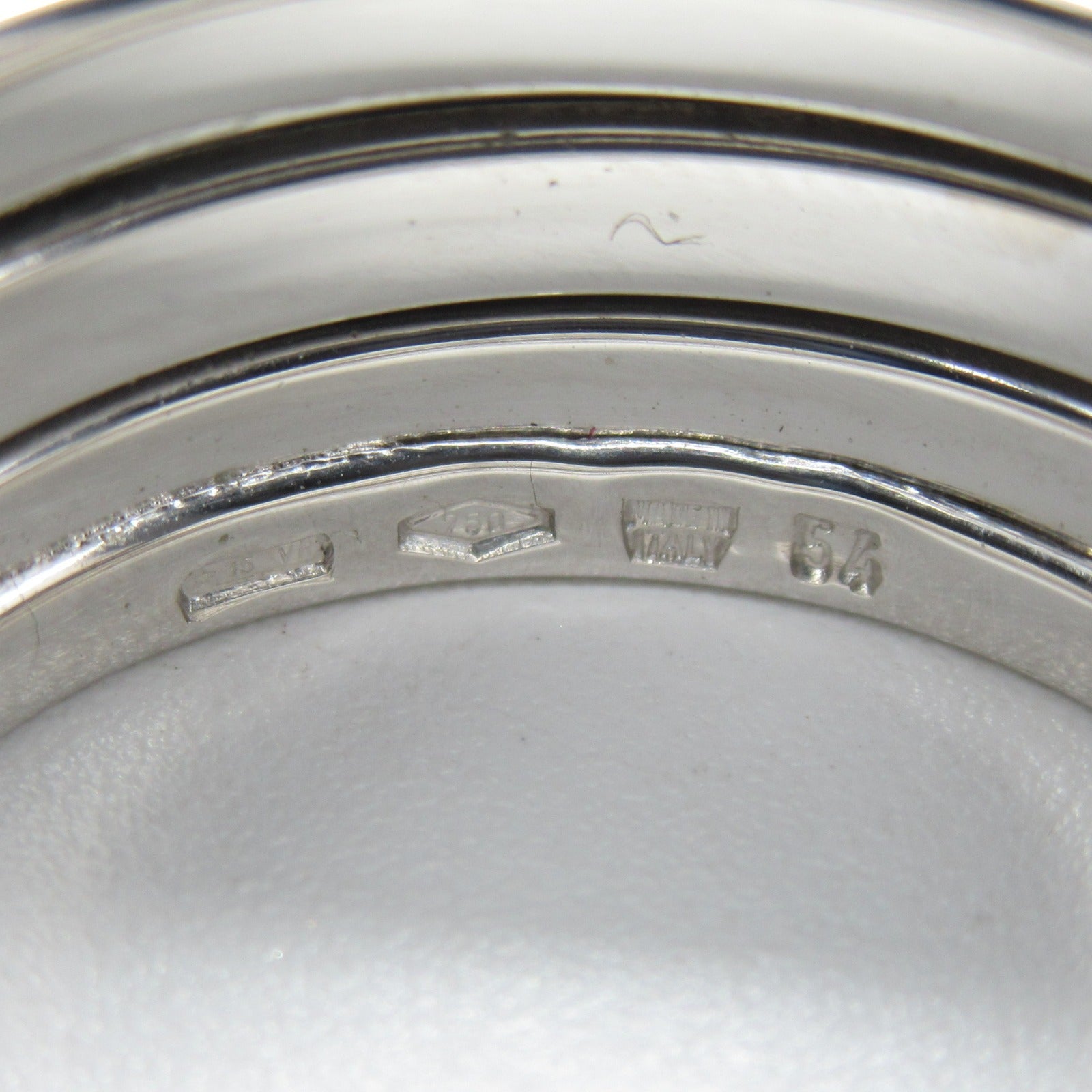 BVLGARI 18K白金B-zero1 3 Band Ring戒指US#7/JP#13/Bvlgari#54