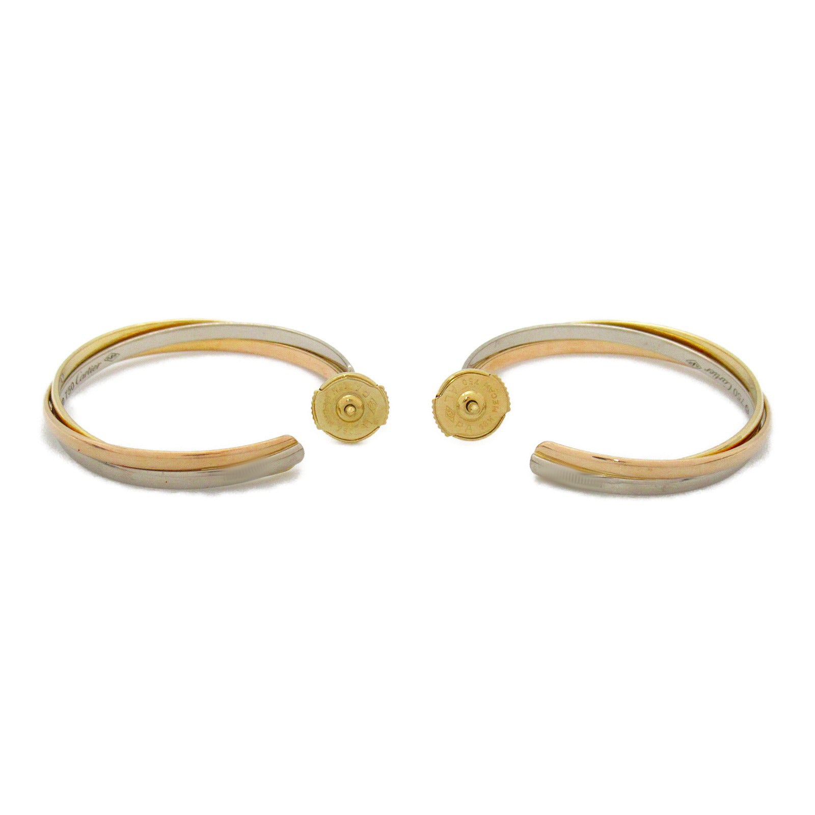 CARTIER 【激減優惠】18K黃金/白金/玫瑰金Trinity Earrings耳環金色