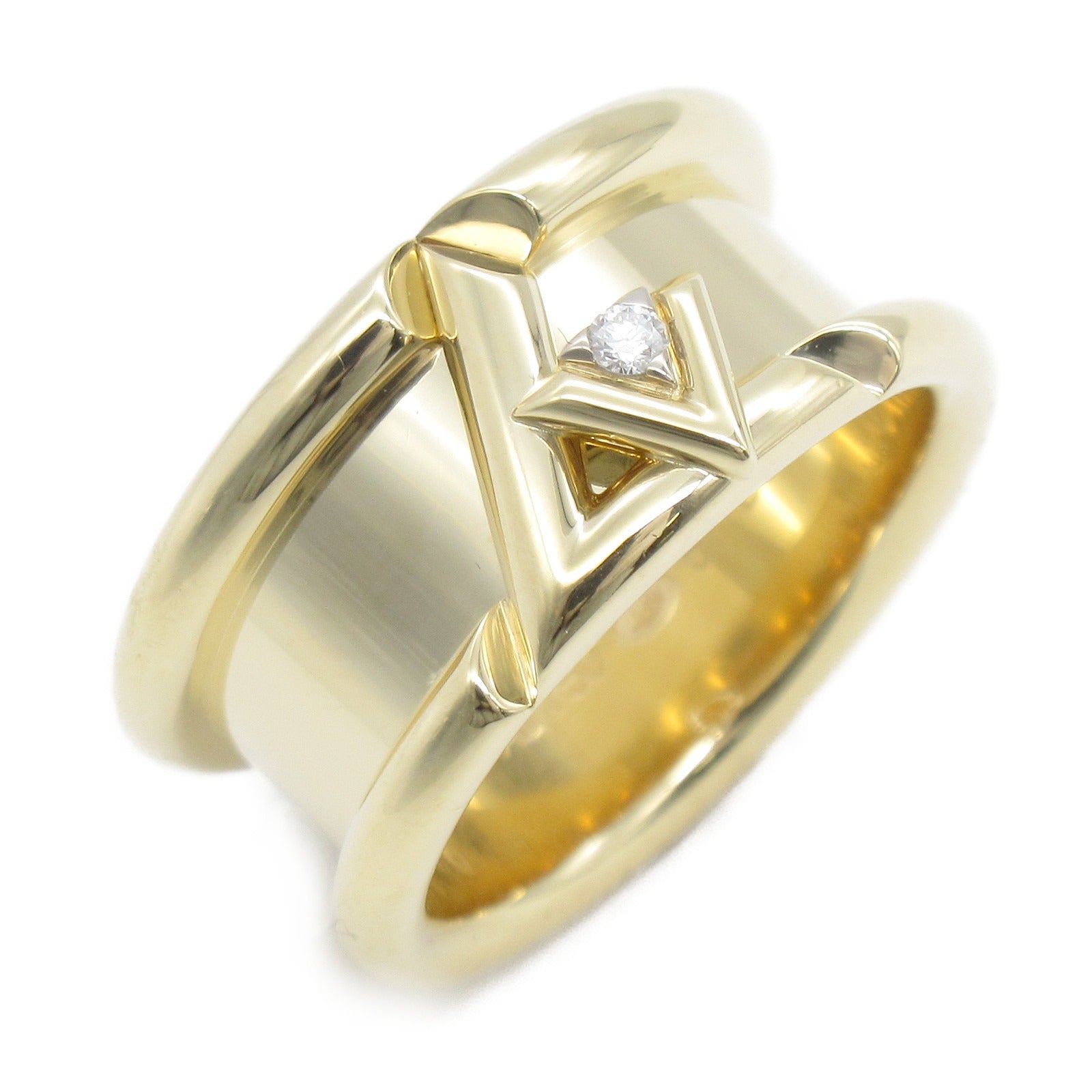LOUIS VUITTON 【激減優惠】18K黃金Berg Band Ring鑽石戒指US#6/JP#11/LV#51