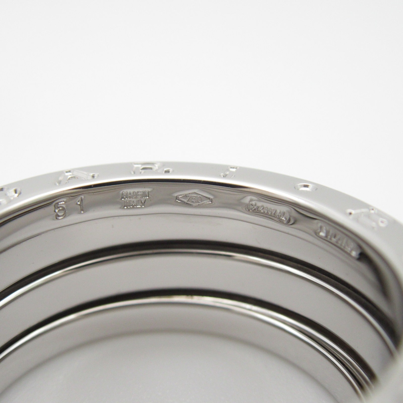 BVLGARI 18K白金B-zero1 3 Band Ring戒指US#5.75/JP#10.5/Bvlgari#51