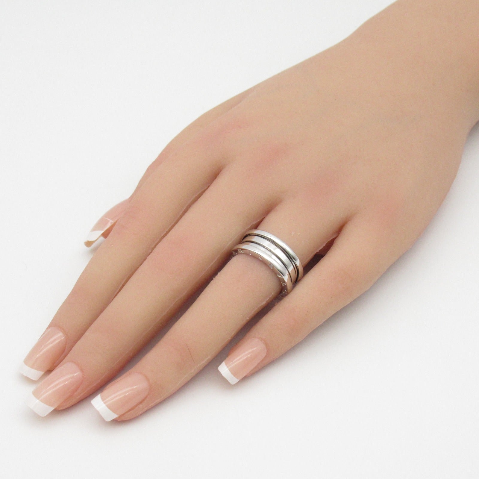 BVLGARI 18K白金B-zero1 3 Band Ring戒指US#5.75/JP#10.5/Bvlgari#51