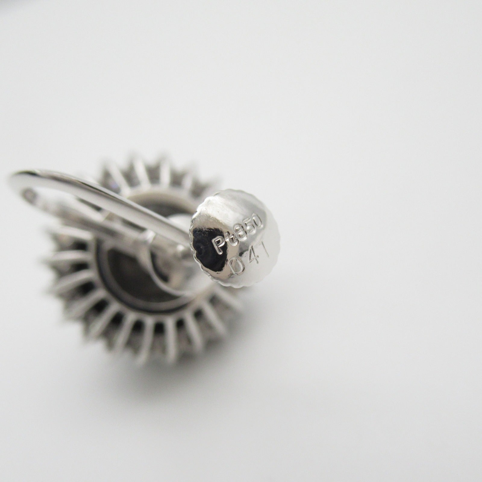 JEWELRY PT850鉑金Pearl Diamond Earrings 11.4mm珍珠/0.41ct鑽石耳環