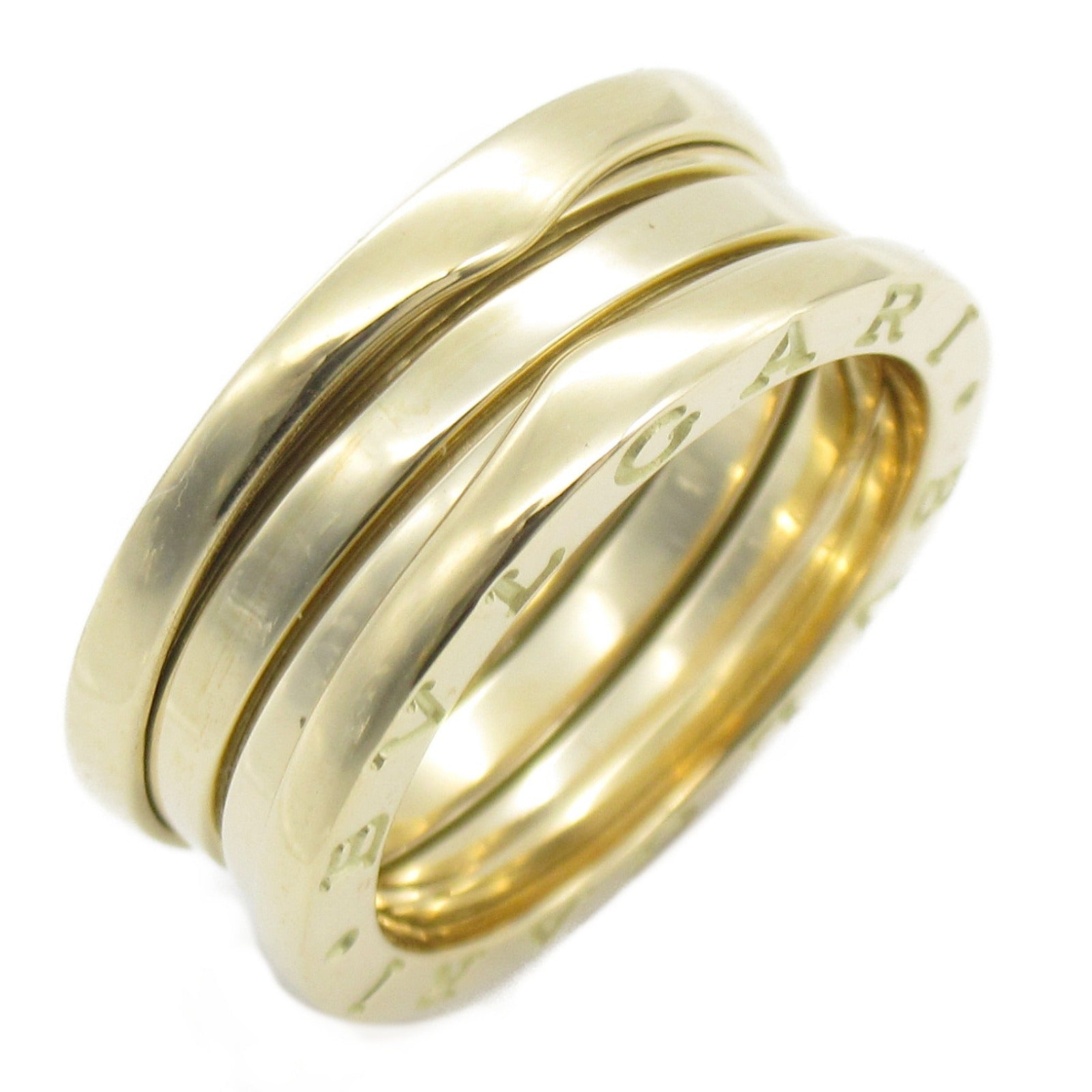 BVLGARI 18K黃金B-zero1 3 Band Ring戒指US#7.25/JP#14.5/Bvlgari#55