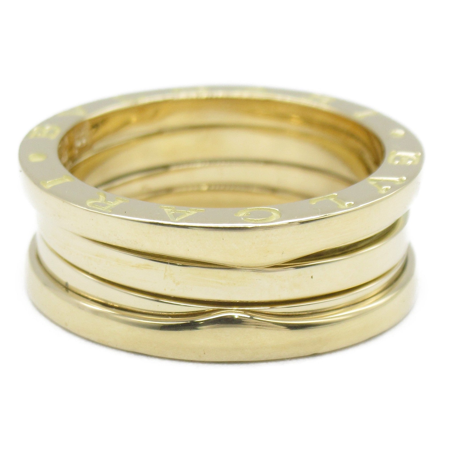 BVLGARI 18K黃金B-zero1 3 Band Ring戒指US#7.25/JP#14.5/Bvlgari#55