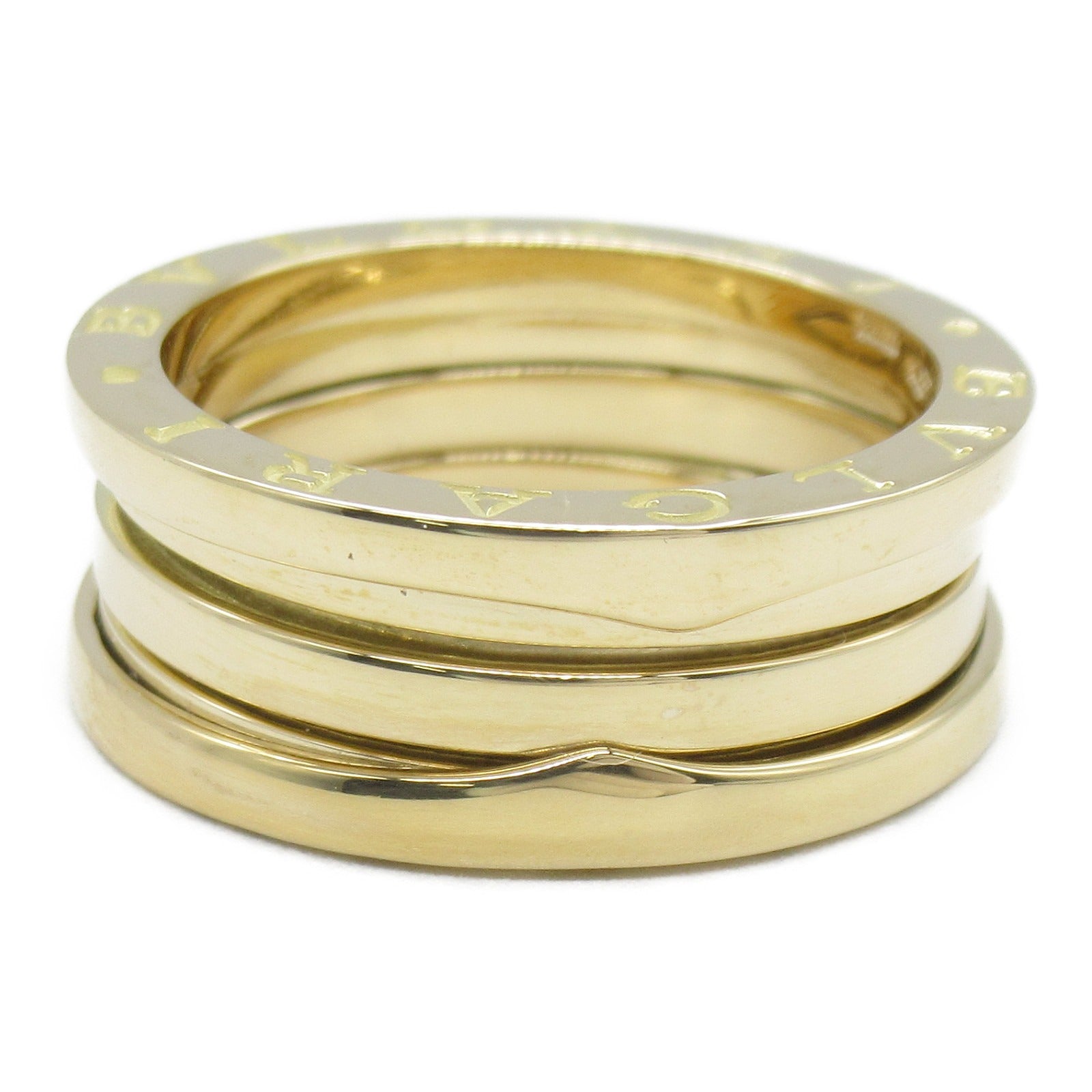 BVLGARI 18K黃金B-zero1 3 Band Ring戒指US#7.25/JP#14.5/Bvlgari#55