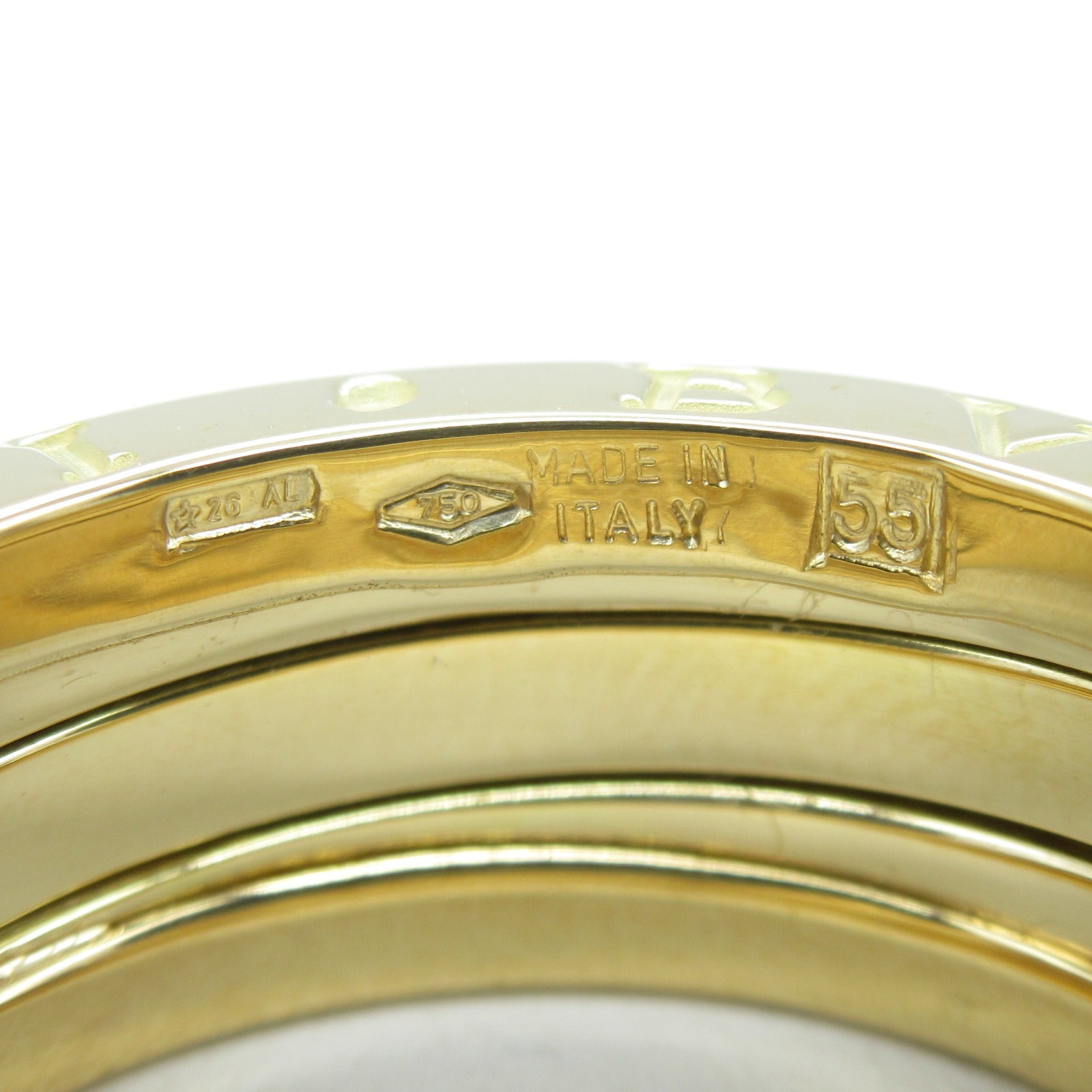 BVLGARI 18K黃金B-zero1 3 Band Ring戒指US#7.25/JP#14.5/Bvlgari#55