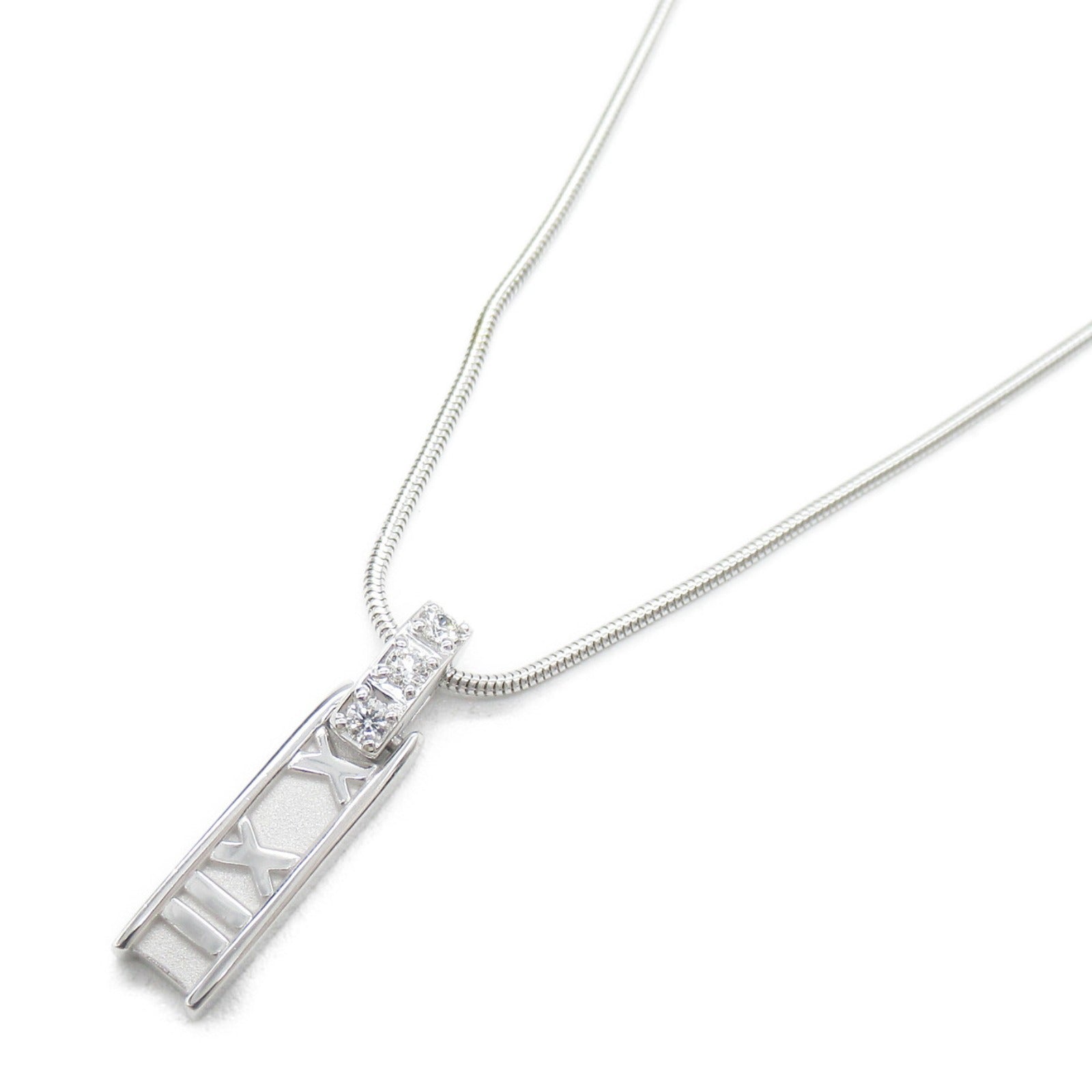 TIFFANY＆CO 18K白金Atlas Diamond Necklace鑽石項鍊