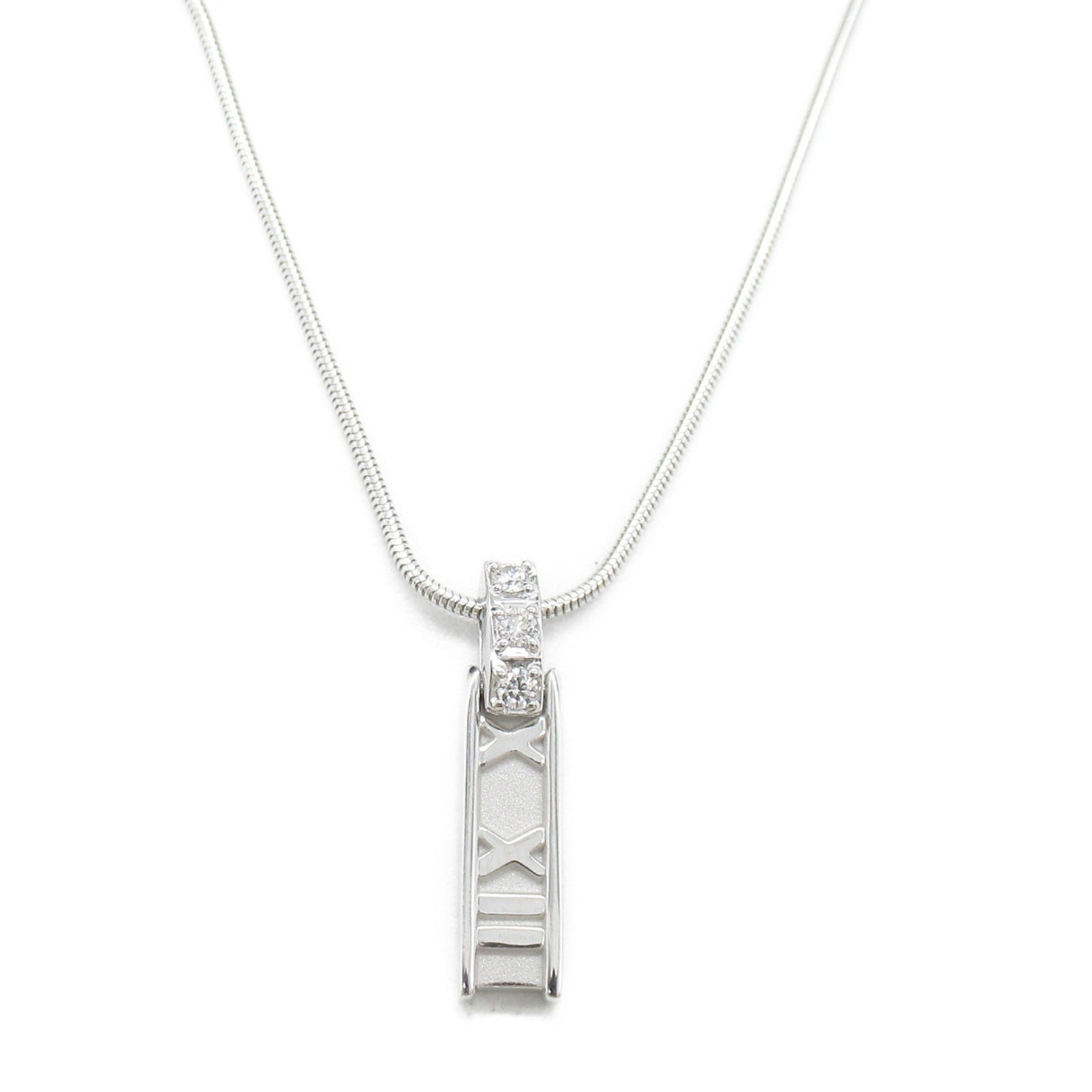 TIFFANY＆CO 18K白金Atlas Diamond Necklace鑽石項鍊