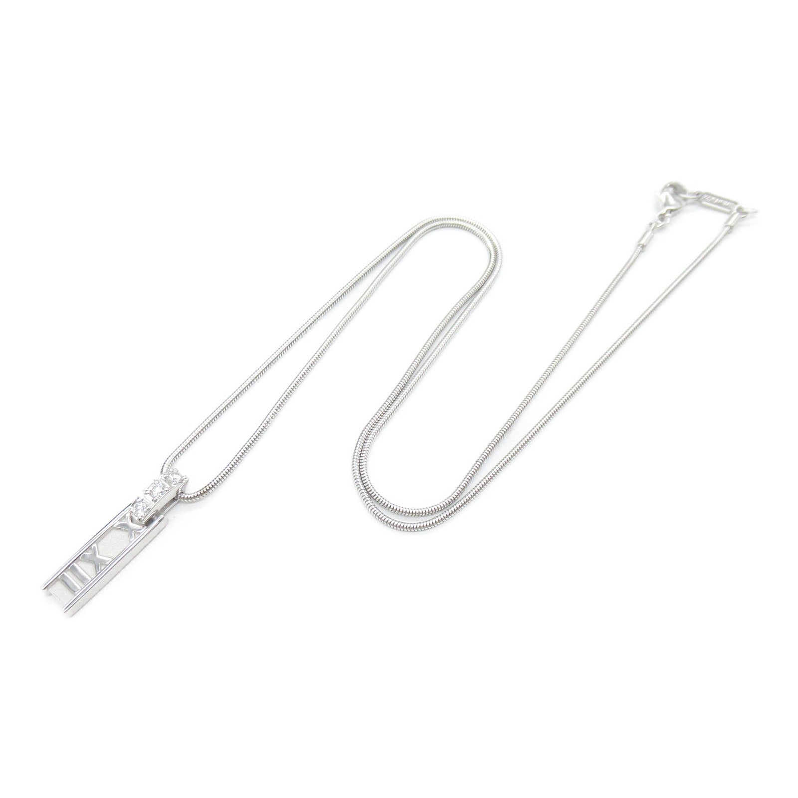 TIFFANY＆CO 18K白金Atlas Diamond Necklace鑽石項鍊