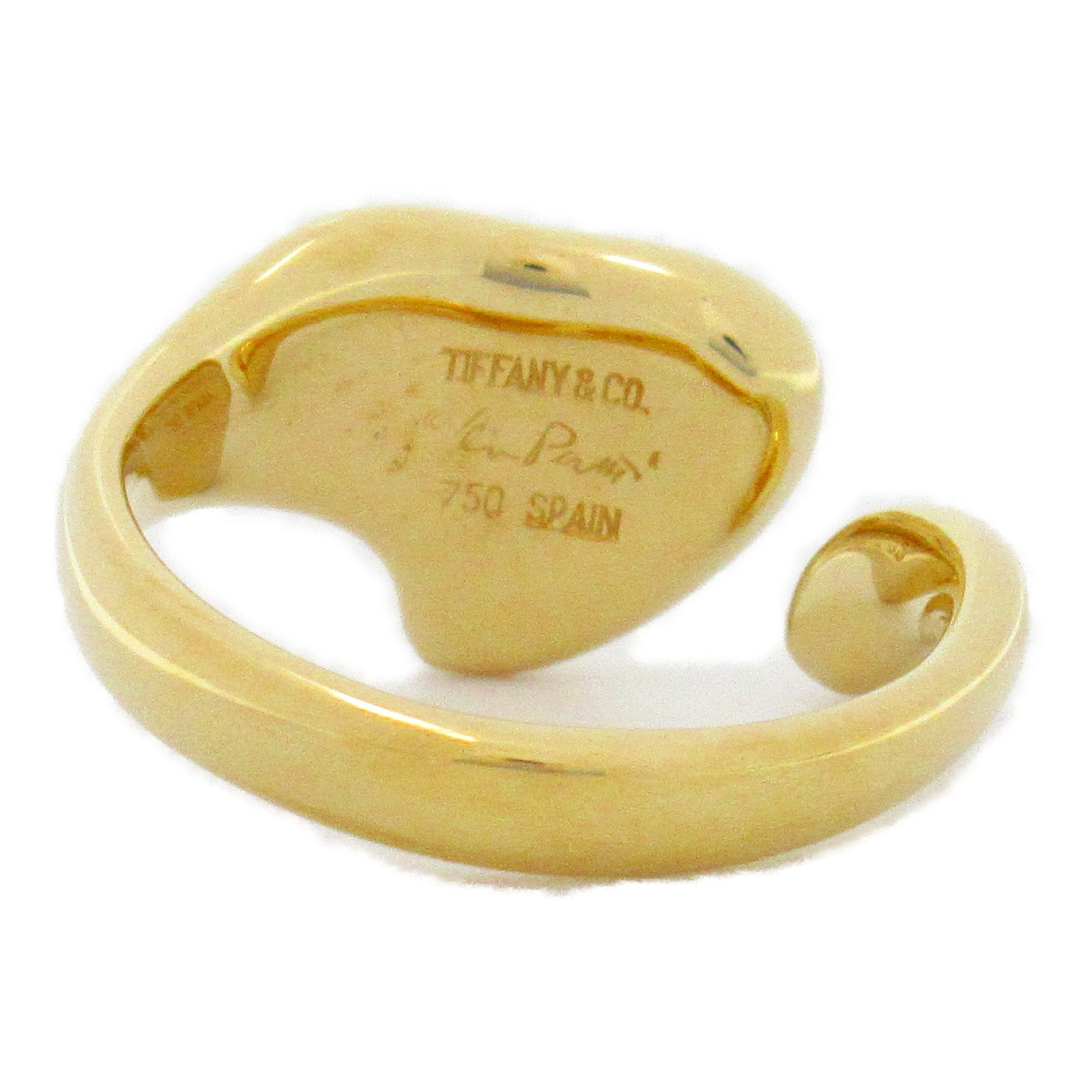 TIFFANY＆CO 18K黃金Full Heart Ring戒指US#4.5/JP#8.5