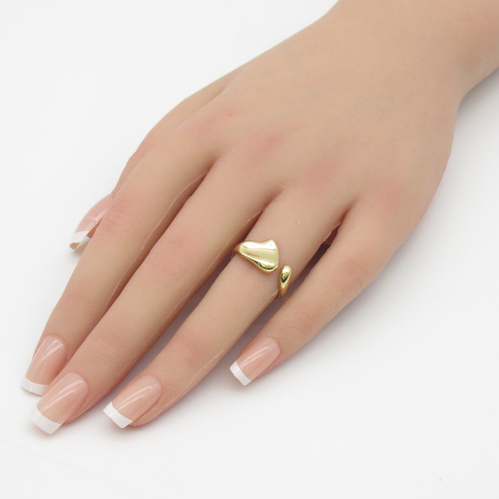 TIFFANY＆CO 18K黃金Full Heart Ring戒指US#4.5/JP#8.5