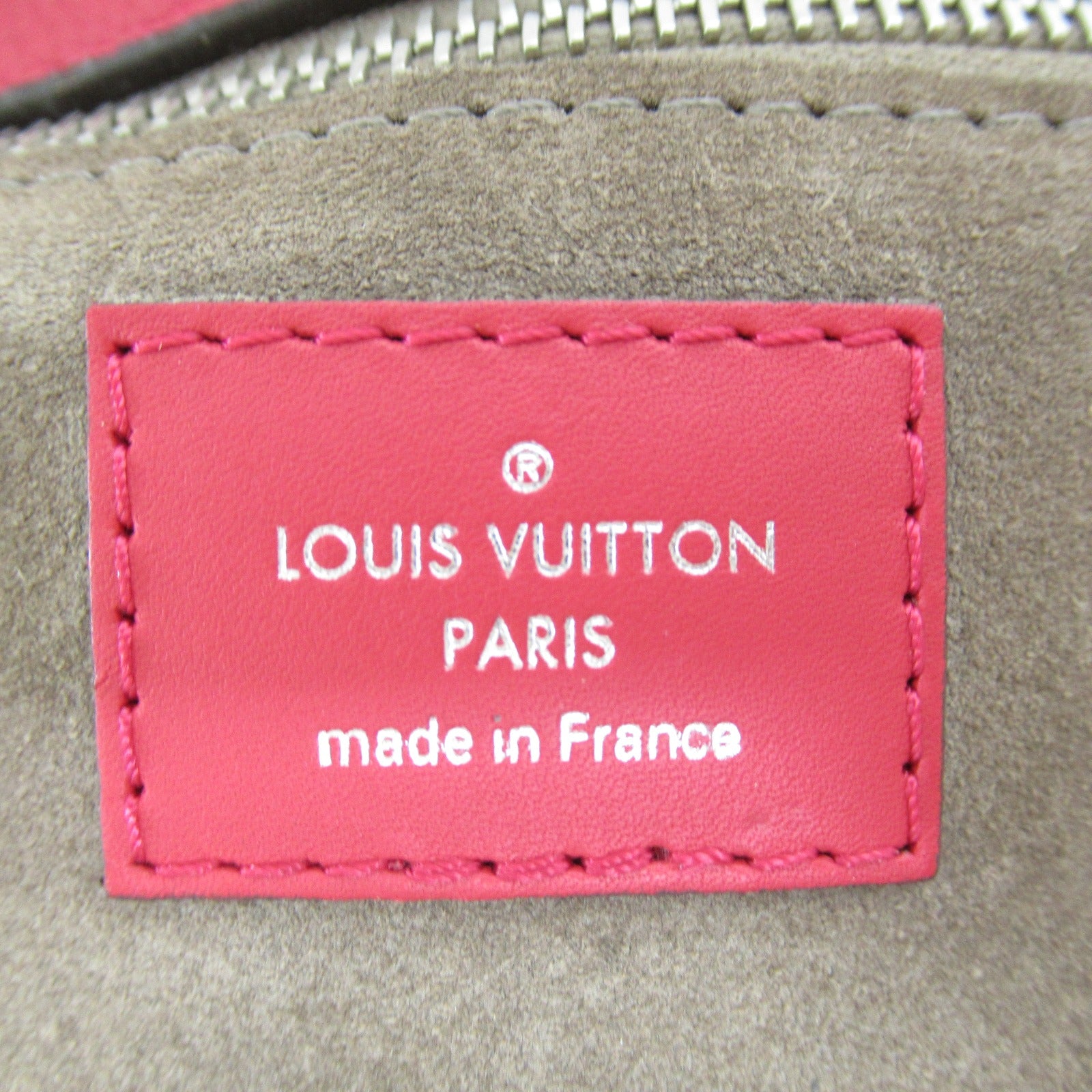 LOUIS VUITTON Vaud Kashmir/牛皮皮革 Velours Tote W Tote Bag银扣手挽袋紅色