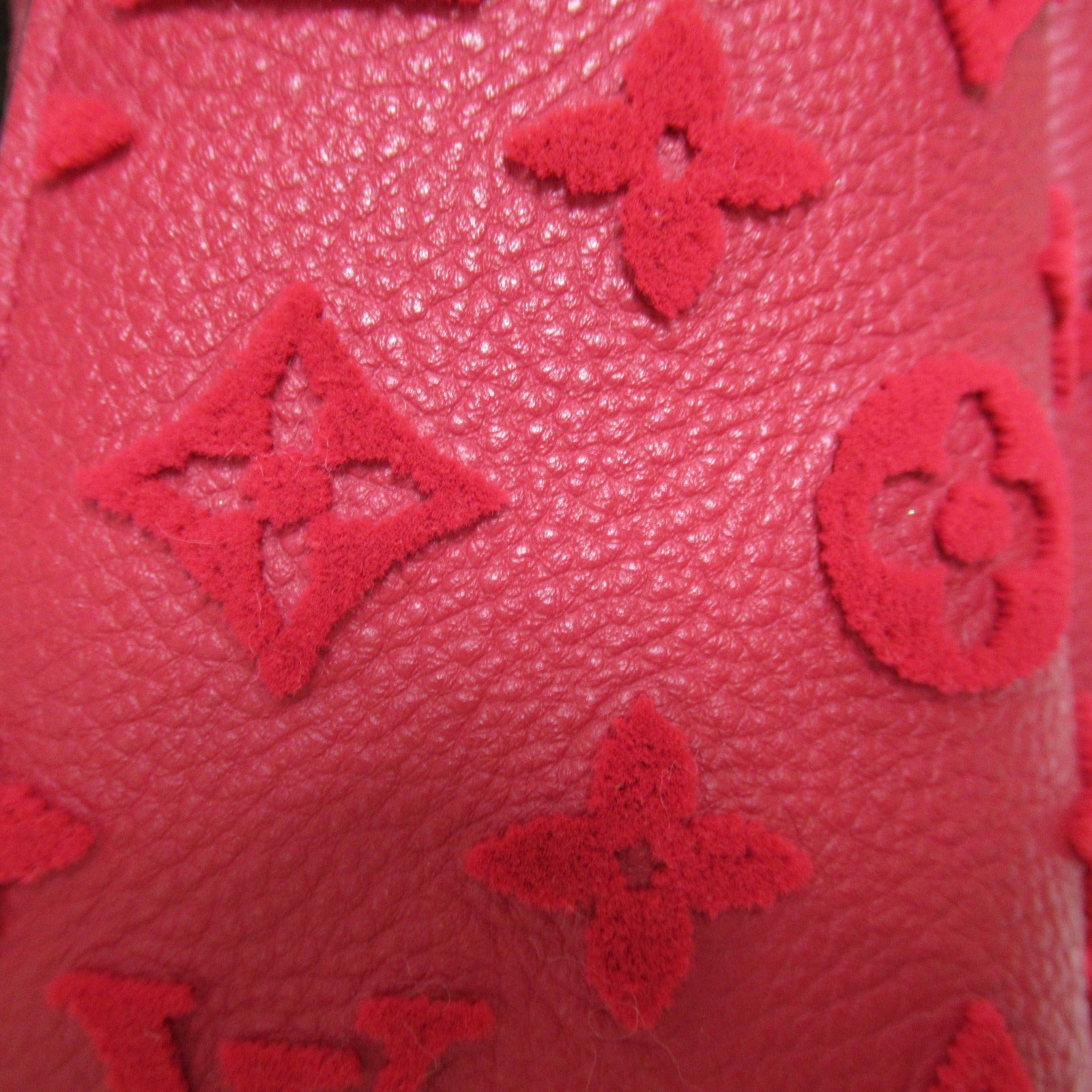LOUIS VUITTON Vaud Kashmir/牛皮皮革 Velours Tote W Tote Bag银扣手挽袋紅色