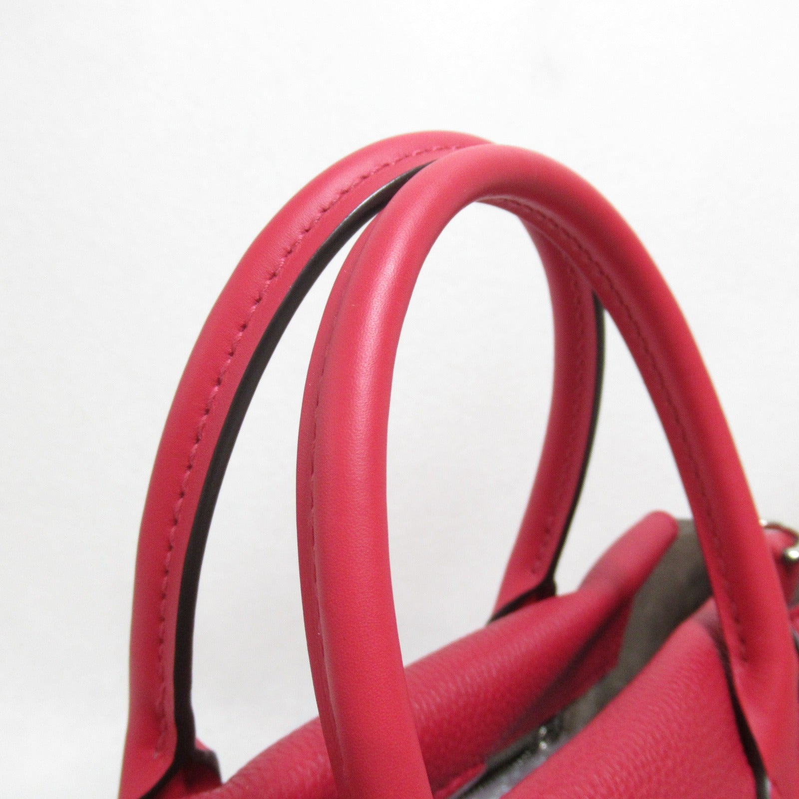 LOUIS VUITTON Vaud Kashmir/牛皮皮革 Velours Tote W Tote Bag银扣手挽袋紅色