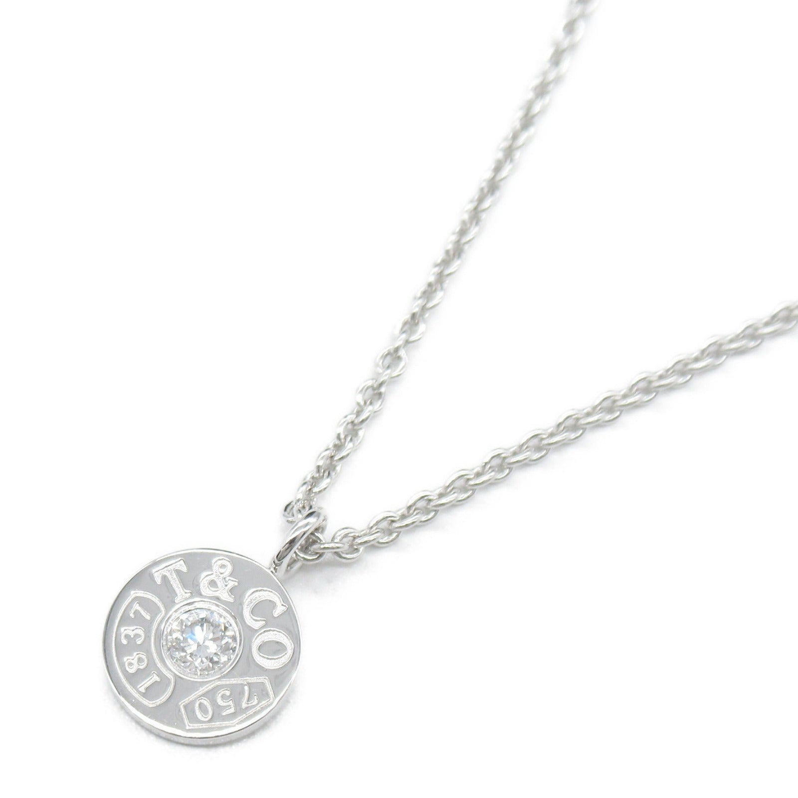 TIFFANY＆CO 【激減優惠】18K白金Circle 1837 Diamond Necklace鑽石項鍊