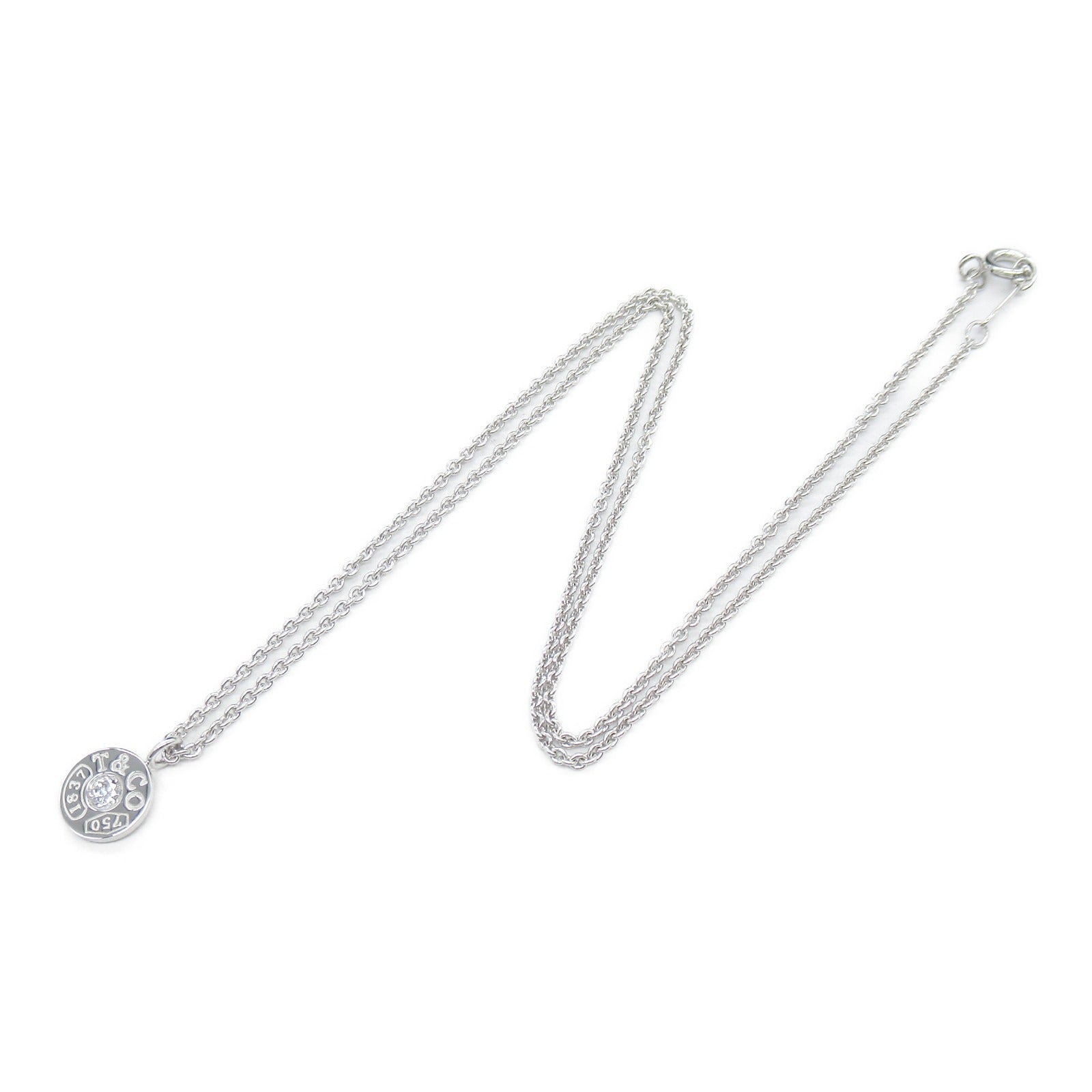 TIFFANY＆CO 【激減優惠】18K白金Circle 1837 Diamond Necklace鑽石項鍊