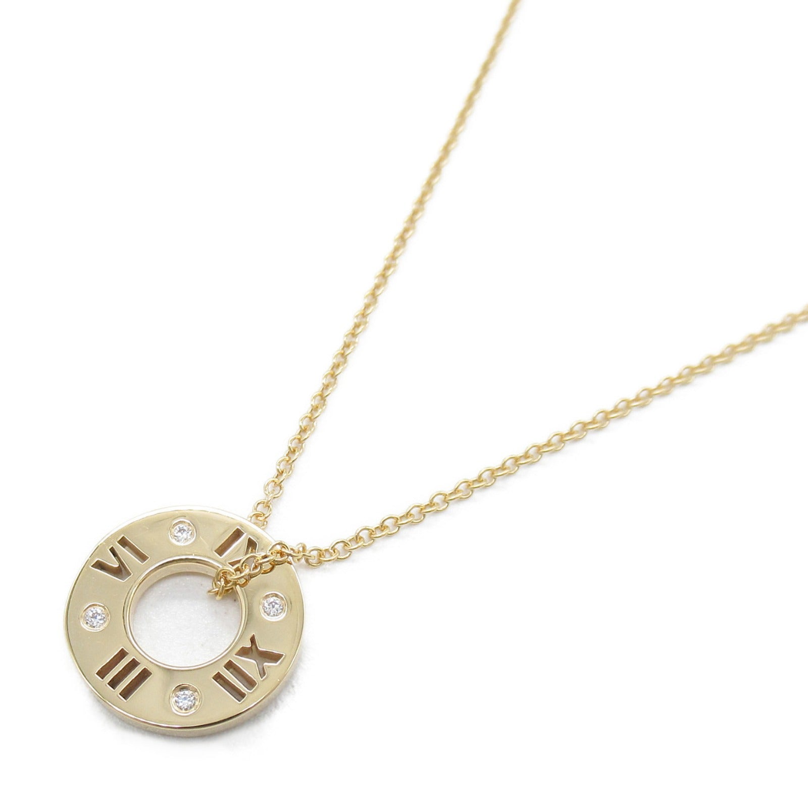 TIFFANY＆CO 【激減優惠】18K玫瑰金Atlas 4 Diamond Necklace鑽石項鍊
