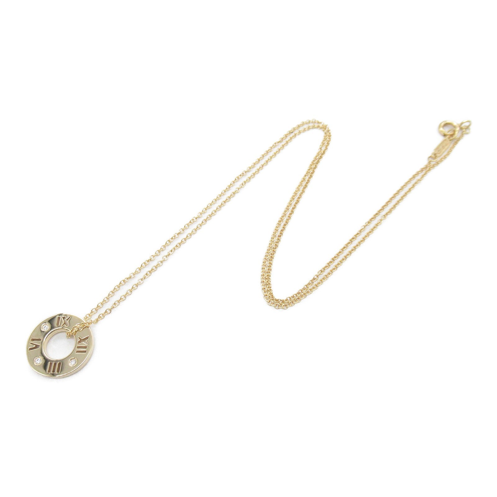 TIFFANY＆CO 【激減優惠】18K玫瑰金Atlas 4 Diamond Necklace鑽石項鍊