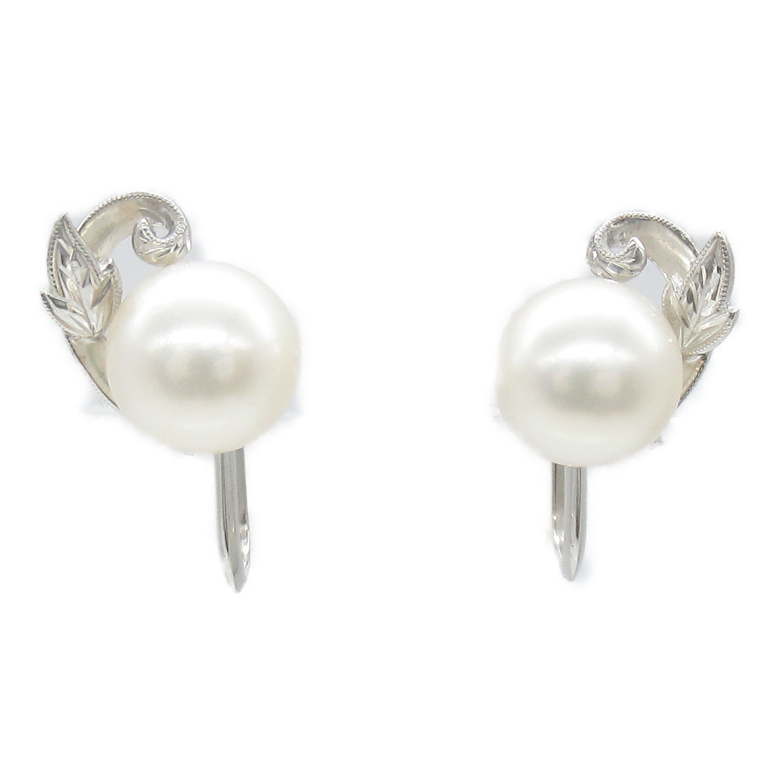 MIKIMOTO 【激減優惠】14K白金Pearl Earrings珍珠耳環