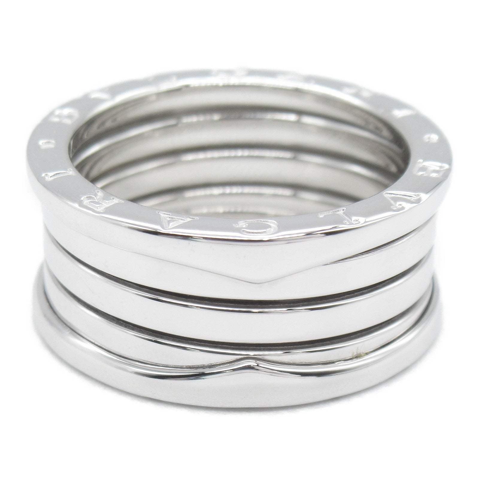 BVLGARI 18K白金B-zero1 4 Band Ring戒指US#9/JP#18/Bvlgari#59