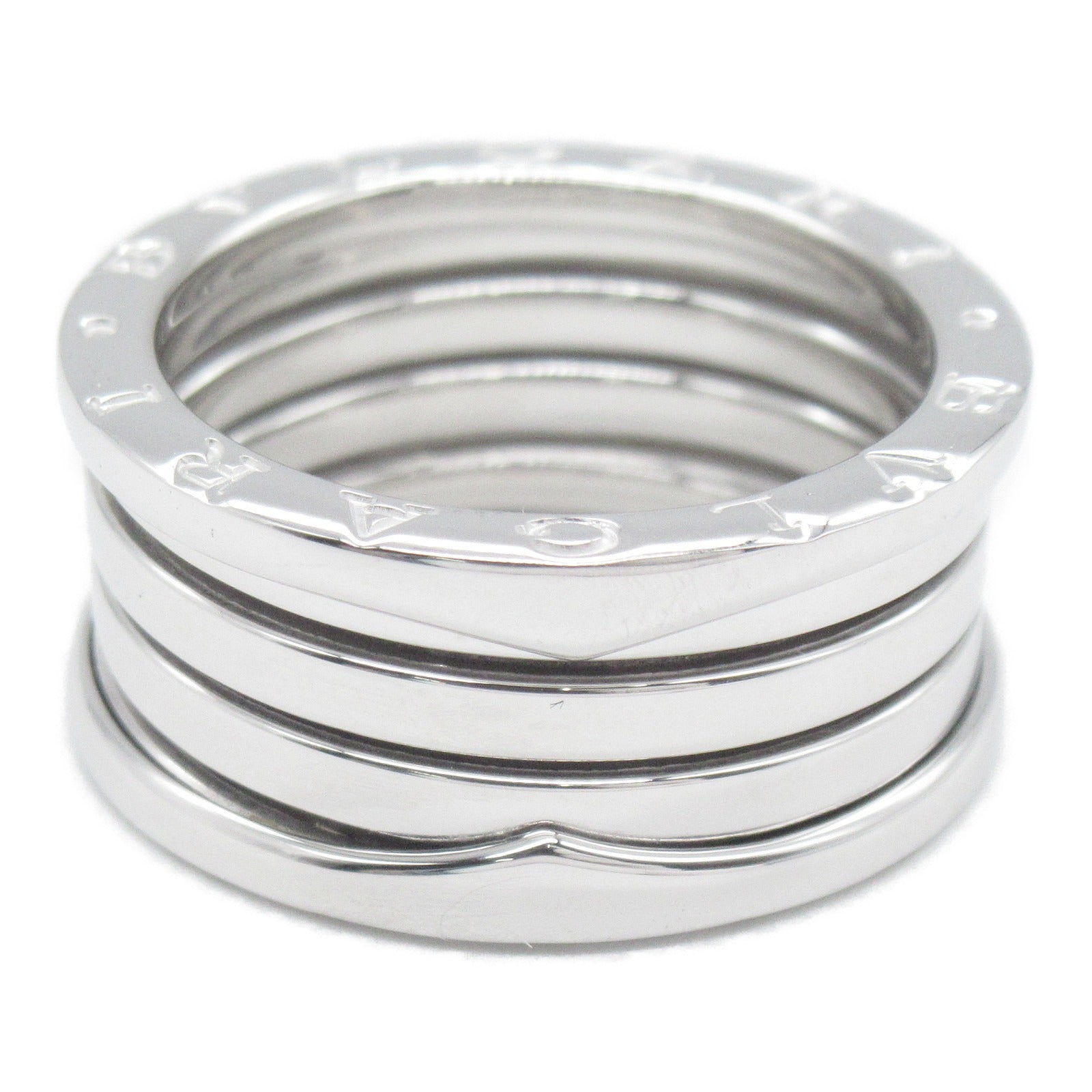 BVLGARI 18K白金B-zero1 4 Band Ring戒指US#9/JP#18/Bvlgari#59