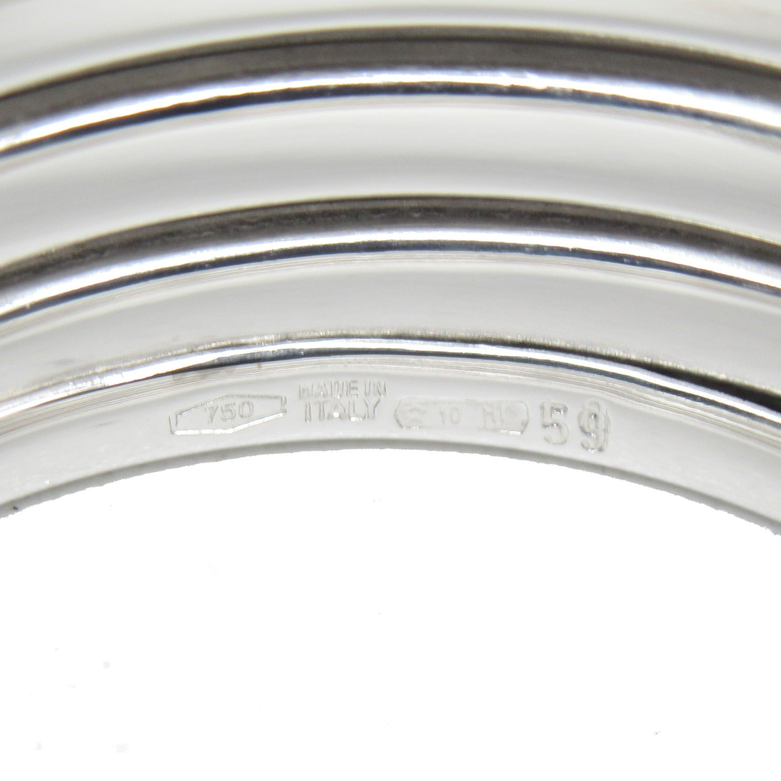 BVLGARI 18K白金B-zero1 4 Band Ring戒指US#9/JP#18/Bvlgari#59