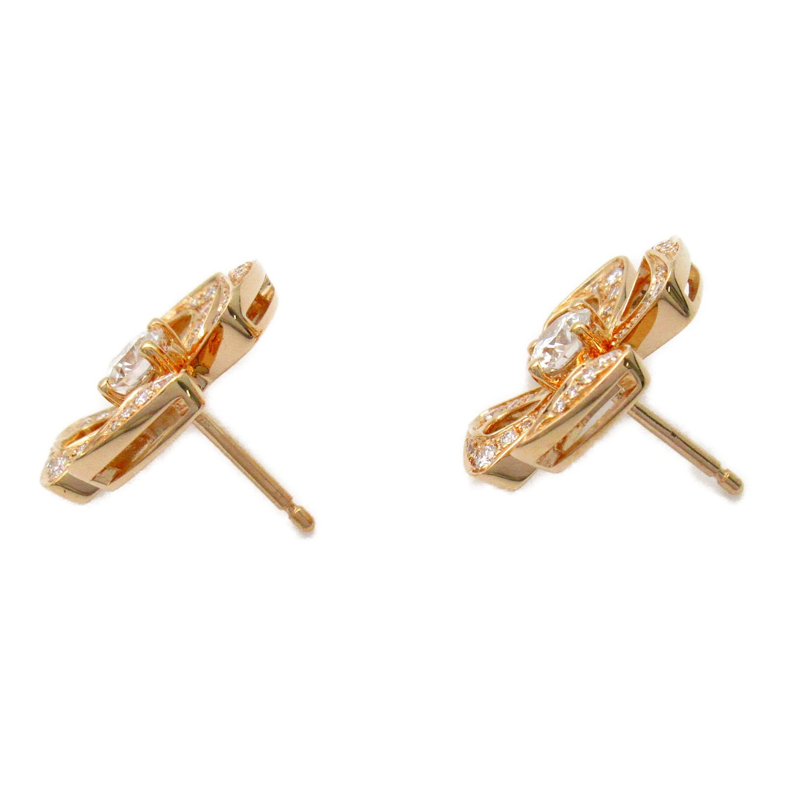 BVLGARI 【激減優惠】18K玫瑰金Fiorever Earrings鑽石耳環