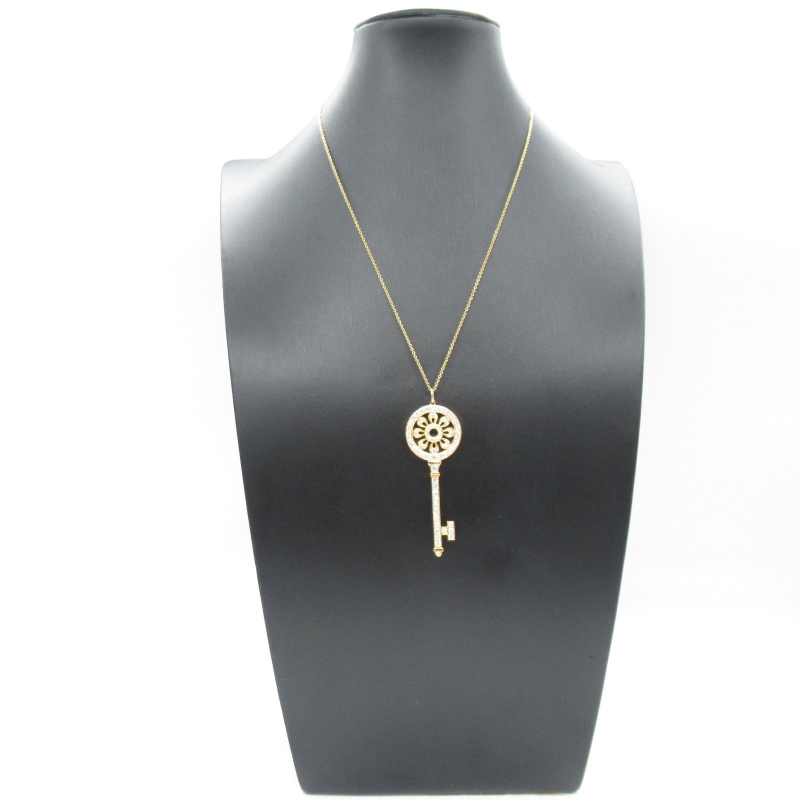 TIFFANY＆CO 18K玫瑰金Petal Key Diamond Necklace鑽石項鍊