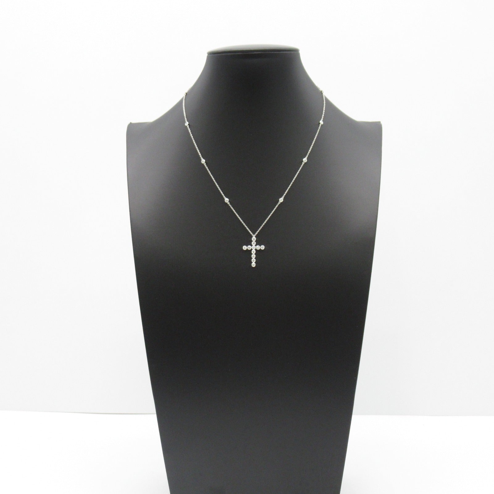 TIFFANY＆CO 【激減優惠】950鉑金Jazz Cross Diamond Necklace鑽石項鍊