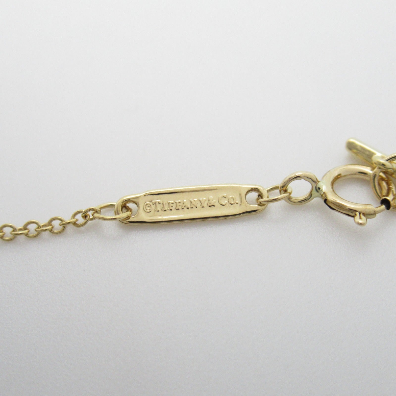 TIFFANY＆CO 【激減優惠】18K黃金T Two Open Vertical Bar Diamond Necklace鑽石項鍊