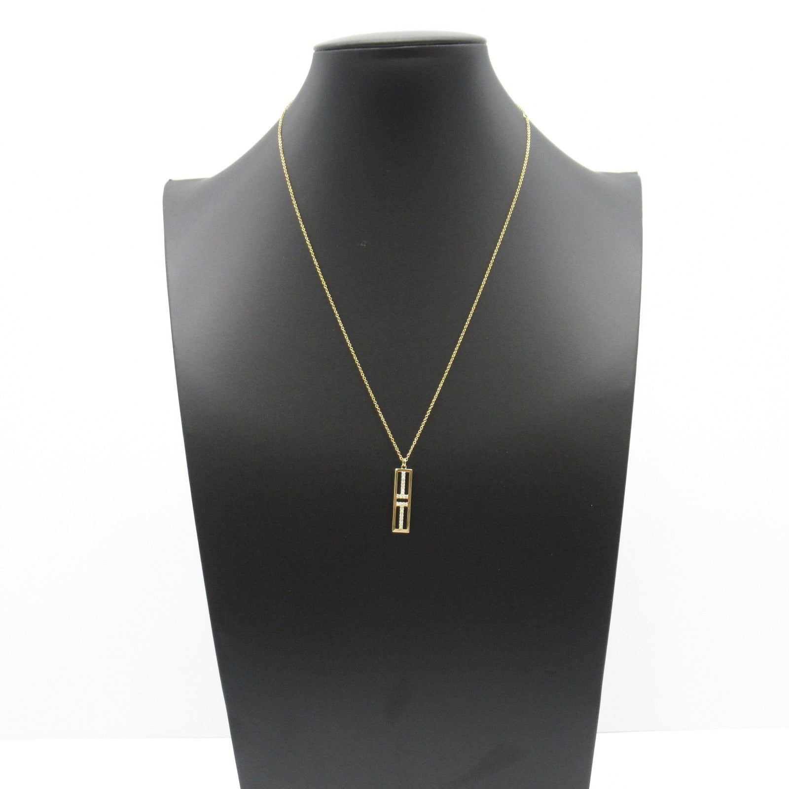 TIFFANY＆CO 【激減優惠】18K黃金T Two Open Vertical Bar Diamond Necklace鑽石項鍊