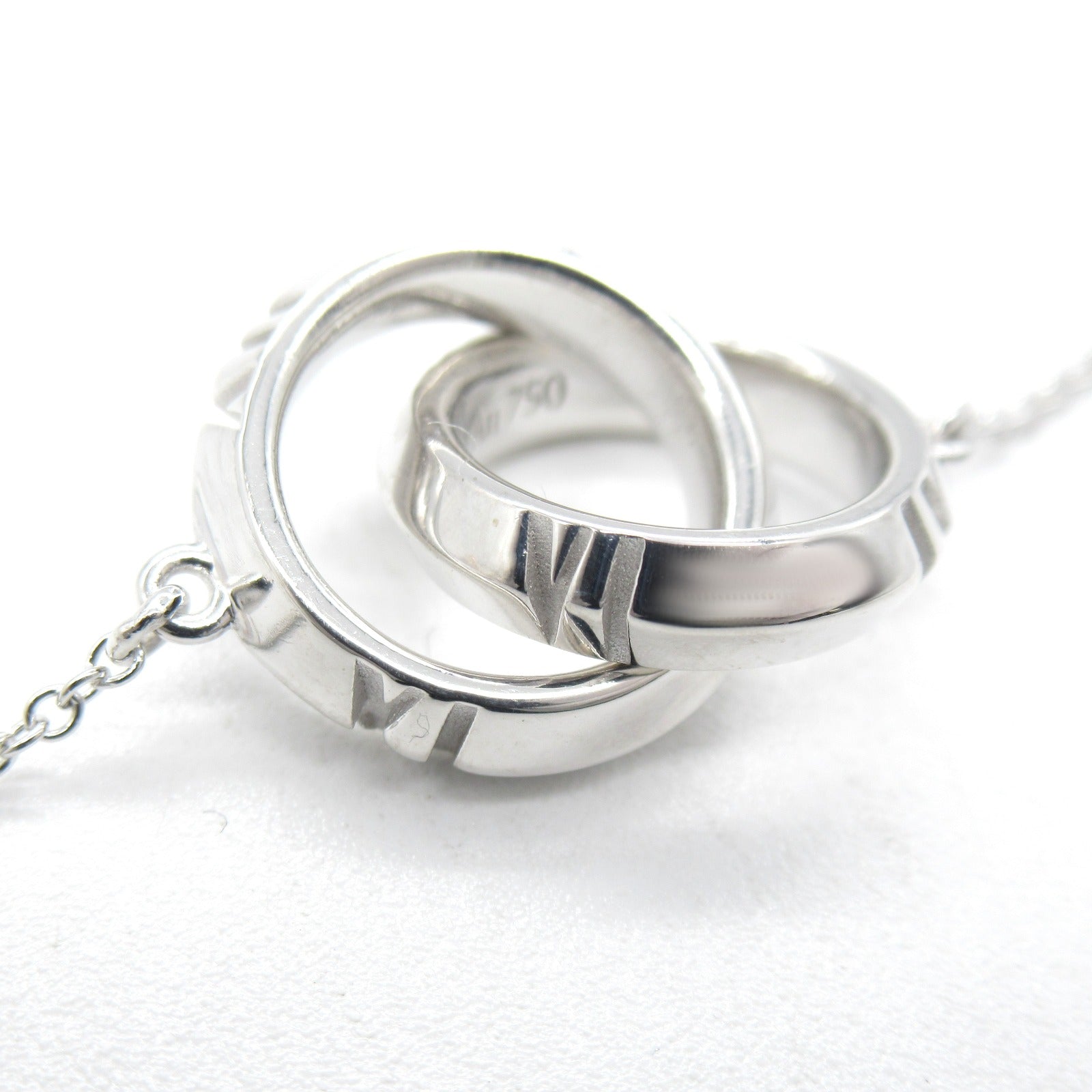 TIFFANY＆CO 18K白金Atlas X-Closed Interlocking Necklace項鍊