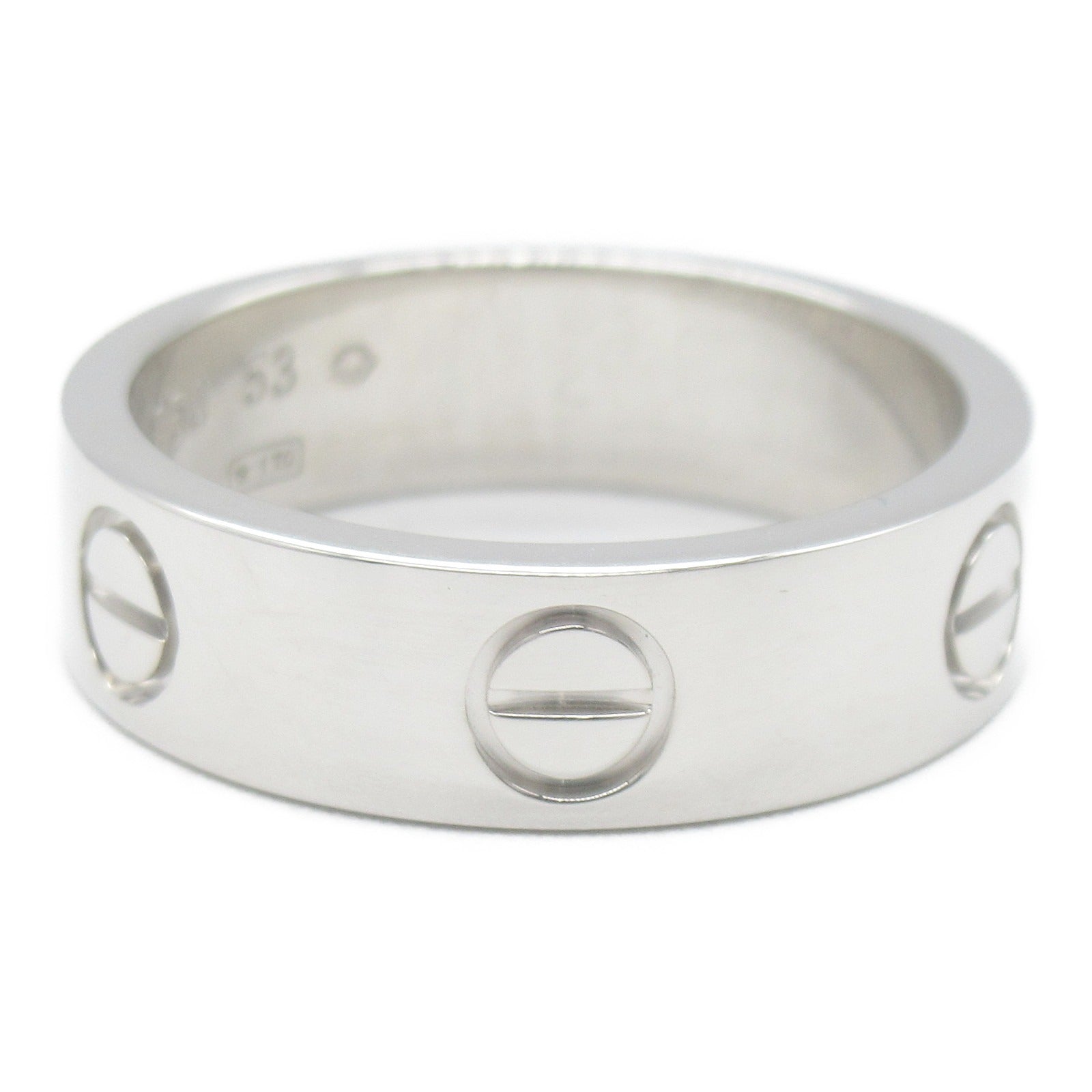CARTIER 18K白金Love Ring戒指Caritier#53/JP#13/US#6.5