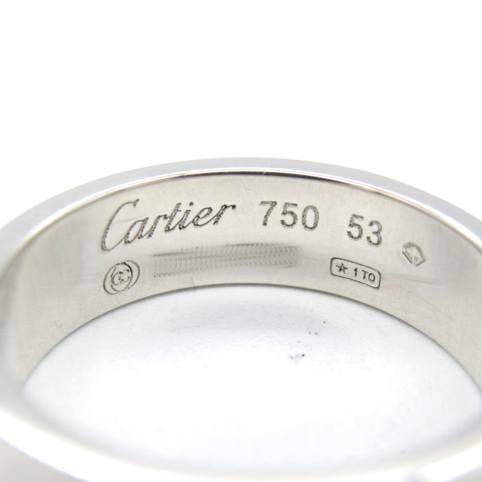 CARTIER 18K白金Love Ring戒指Caritier#53/JP#13/US#6.5