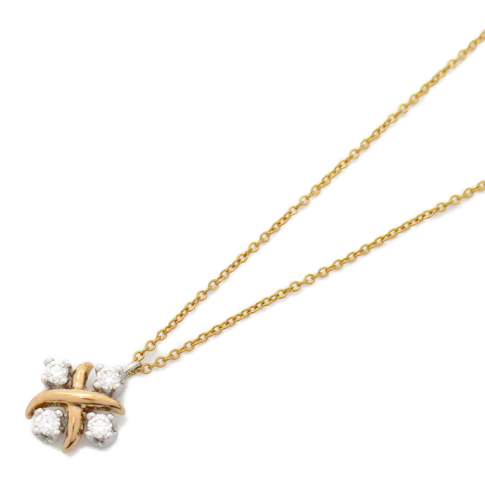TIFFANY＆CO 【激減優惠】PT950鉑金/18K玫瑰金Jean Shulombaze Rin Diamond Necklace鑽石項鍊