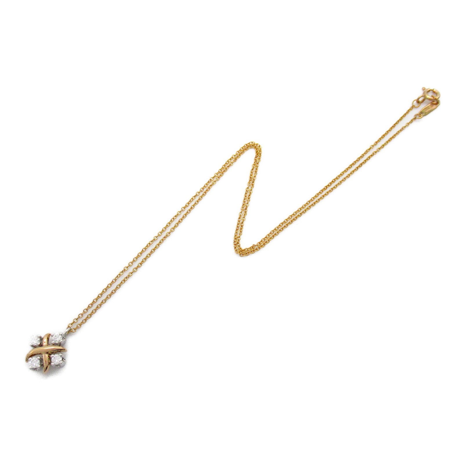 TIFFANY＆CO 【激減優惠】PT950鉑金/18K玫瑰金Jean Shulombaze Rin Diamond Necklace鑽石項鍊