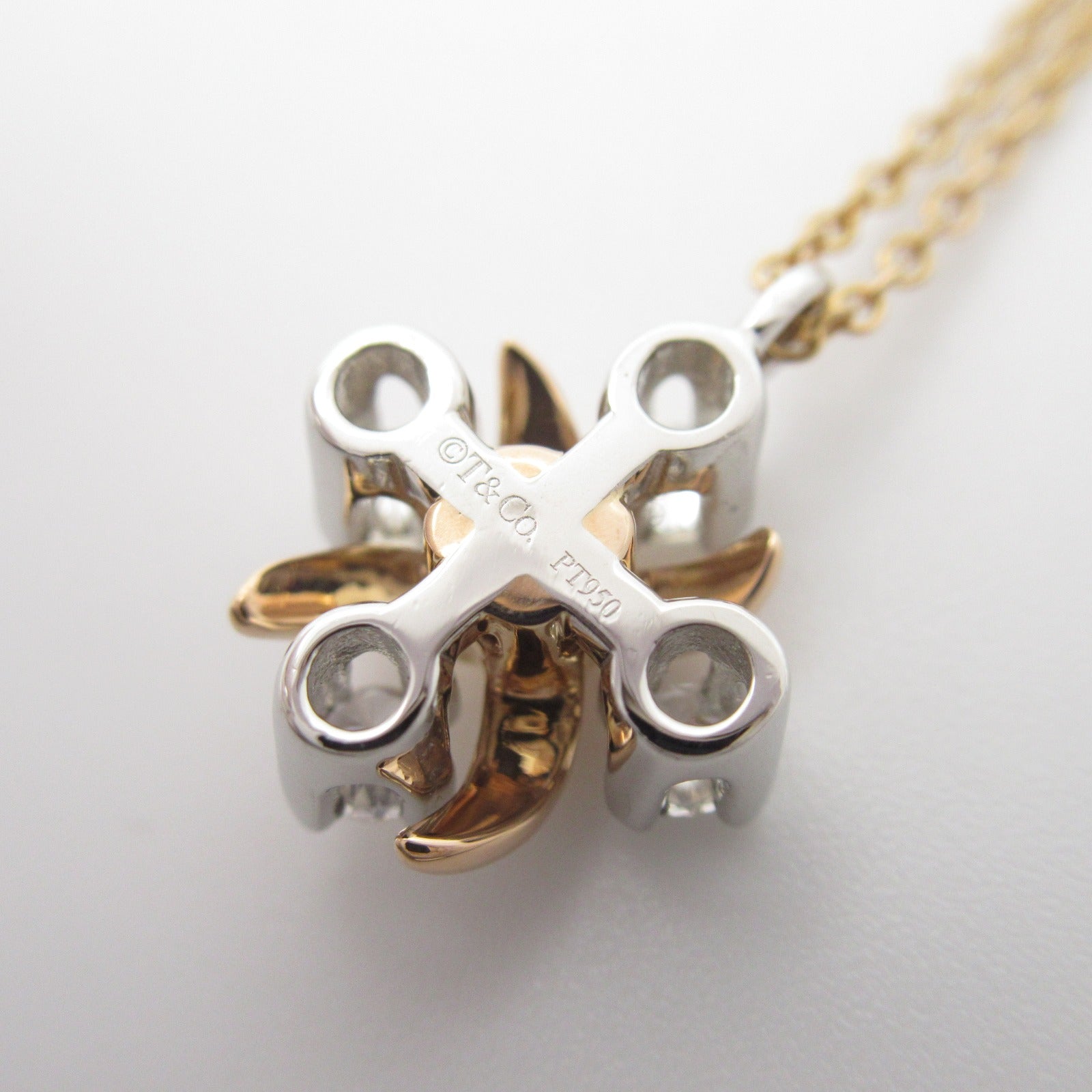 TIFFANY＆CO 【激減優惠】PT950鉑金/18K玫瑰金Jean Shulombaze Rin Diamond Necklace鑽石項鍊