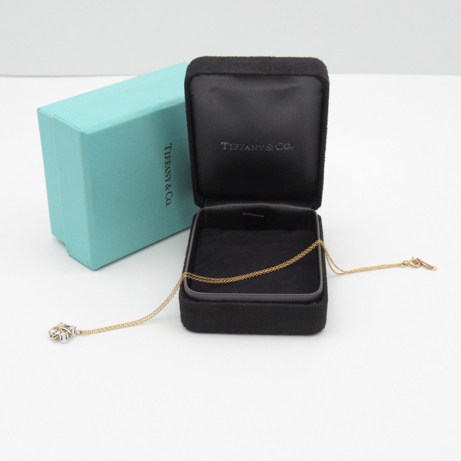 TIFFANY＆CO 【激減優惠】PT950鉑金/18K玫瑰金Jean Shulombaze Rin Diamond Necklace鑽石項鍊