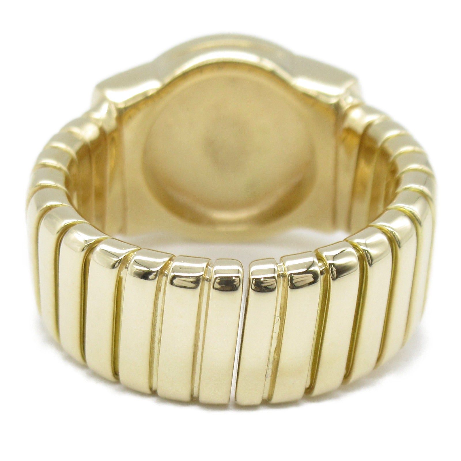 BVLGARI 18K黃金Bvlgari Bvlgari Onyx Ring縞瑪瑙戒指JP#13/US#6.5