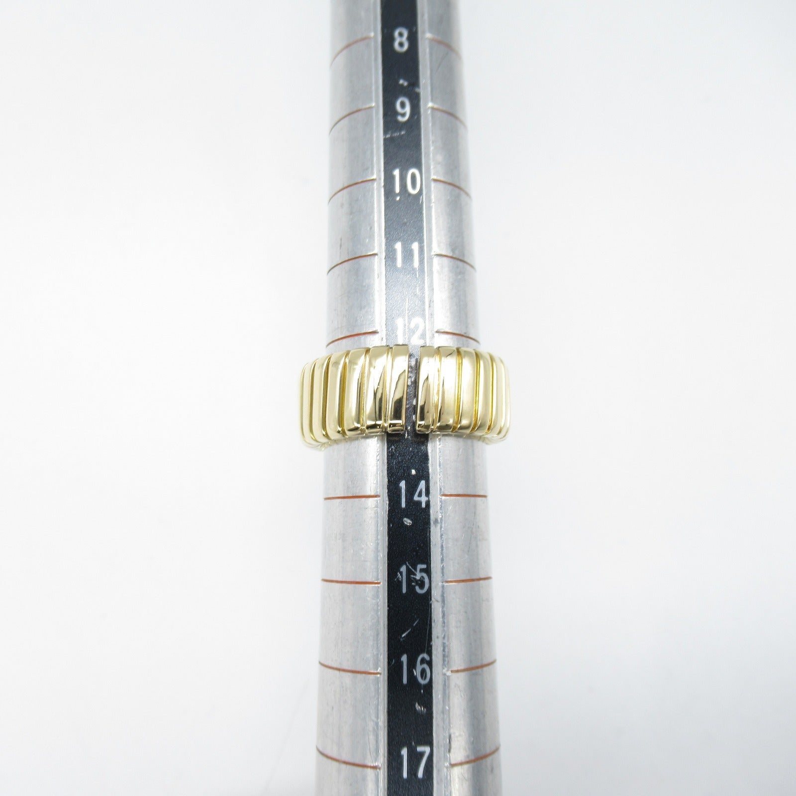 BVLGARI 18K黃金Bvlgari Bvlgari Onyx Ring縞瑪瑙戒指JP#13/US#6.5