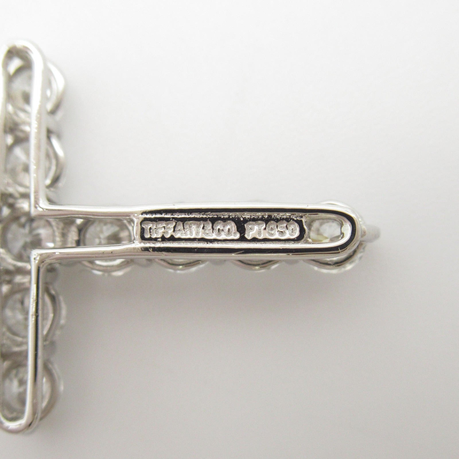 TIFFANY＆CO 950鉑金Large Diamond Cross Necklace鑽石項鍊