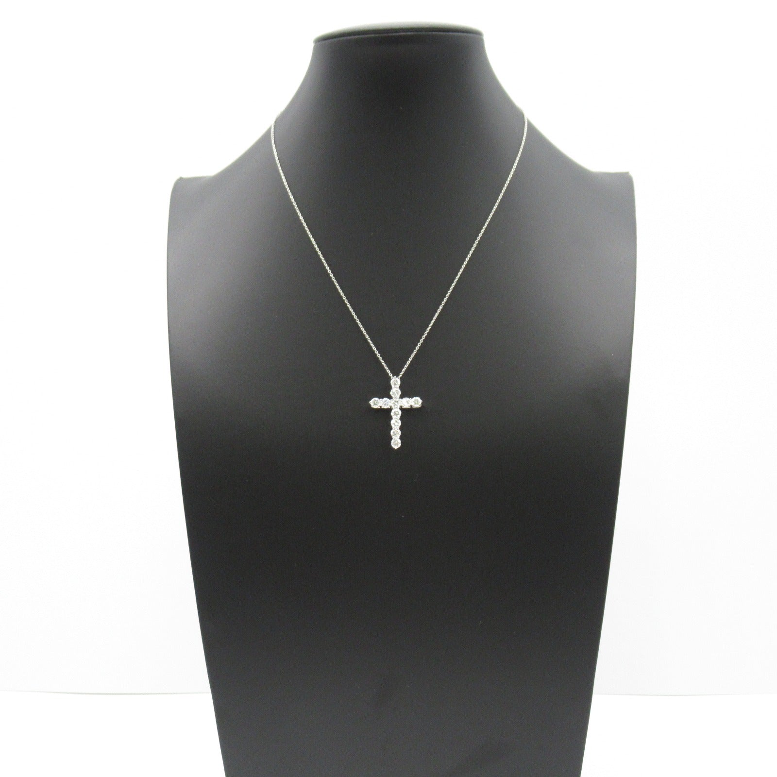 TIFFANY＆CO 950鉑金Large Diamond Cross Necklace鑽石項鍊