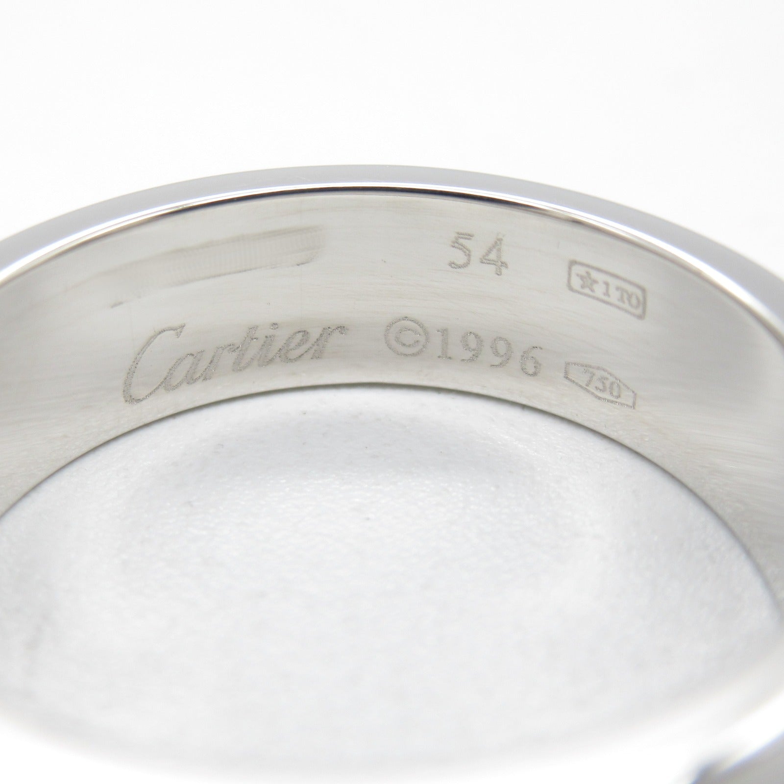 CARTIER 18K白金Love Ring戒指Cartier#54/JP#13.5/US#6.75