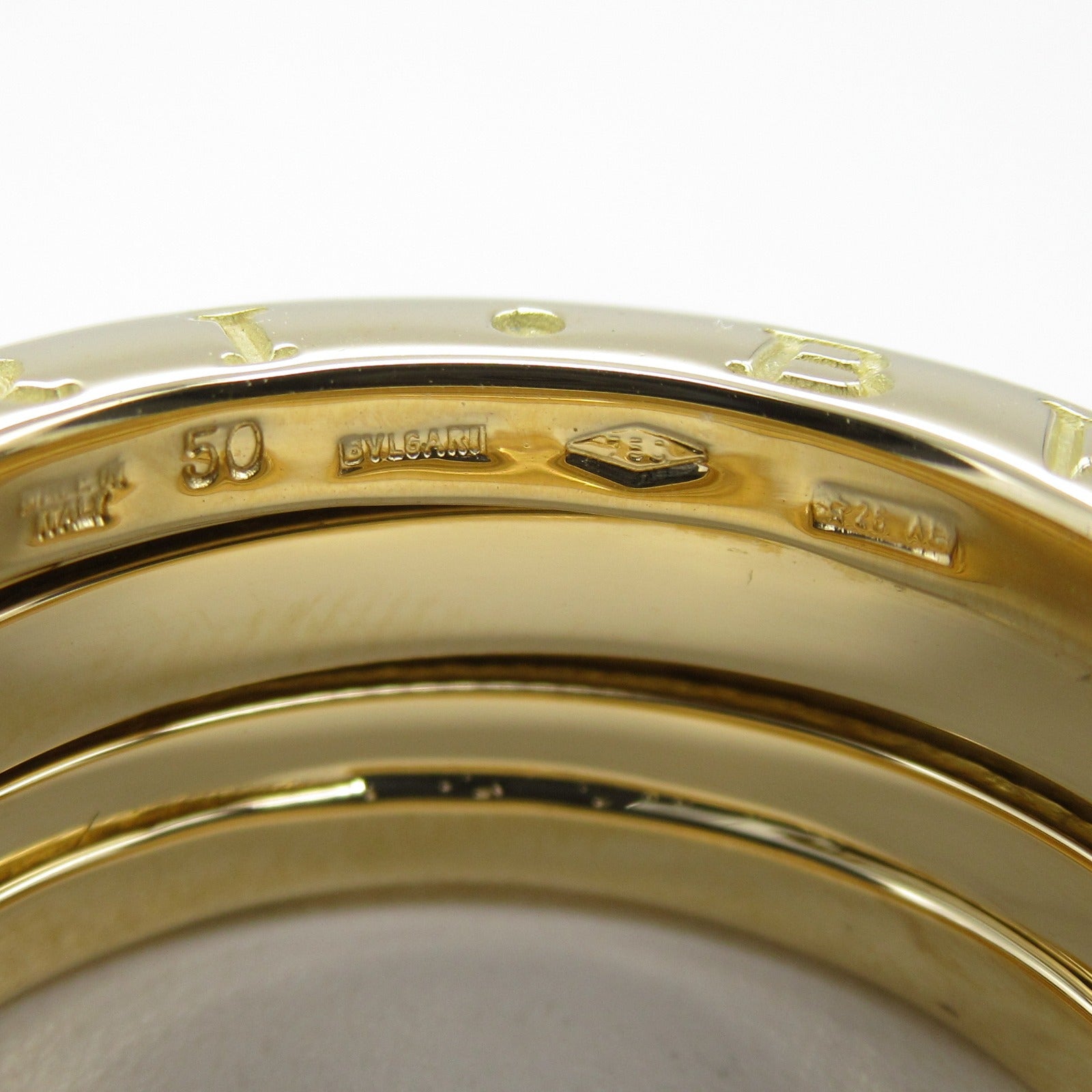 BVLGARI 18K黃金B-zero 1 3 Band Ring戒指Bvlgari#50/JP#9.5/US#5.25