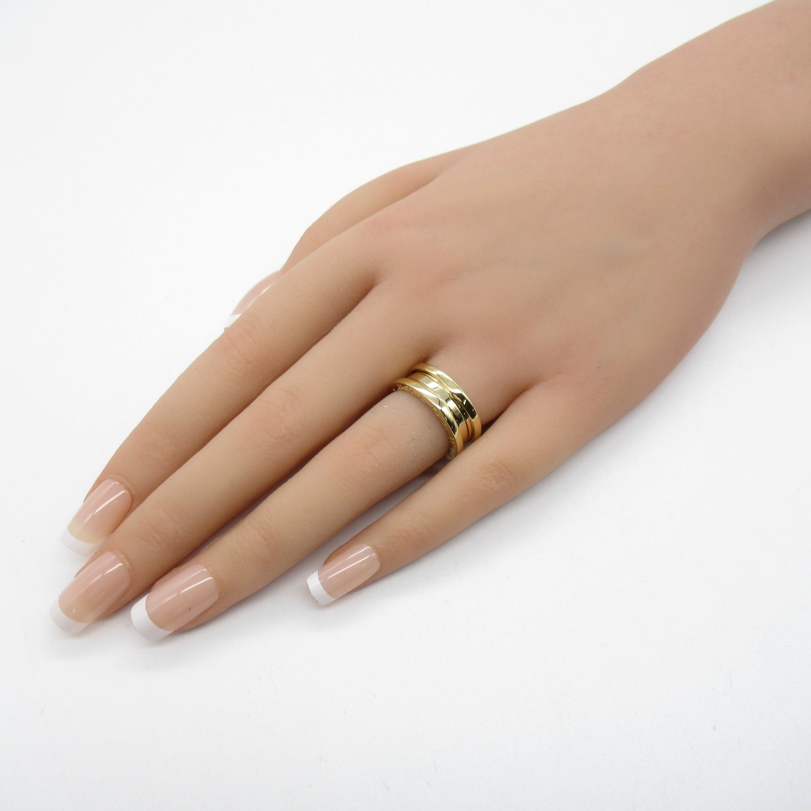BVLGARI 18K黃金B-zero 1 3 Band Ring戒指Bvlgari#50/JP#9.5/US#5.25