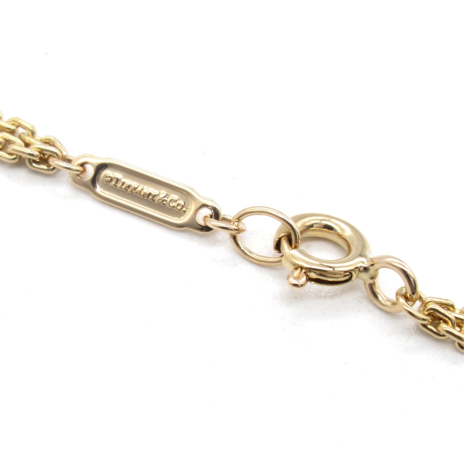 TIFFANY＆CO 【激減優惠】18K玫瑰金Hardware double link diamond Necklace鑽石項鍊