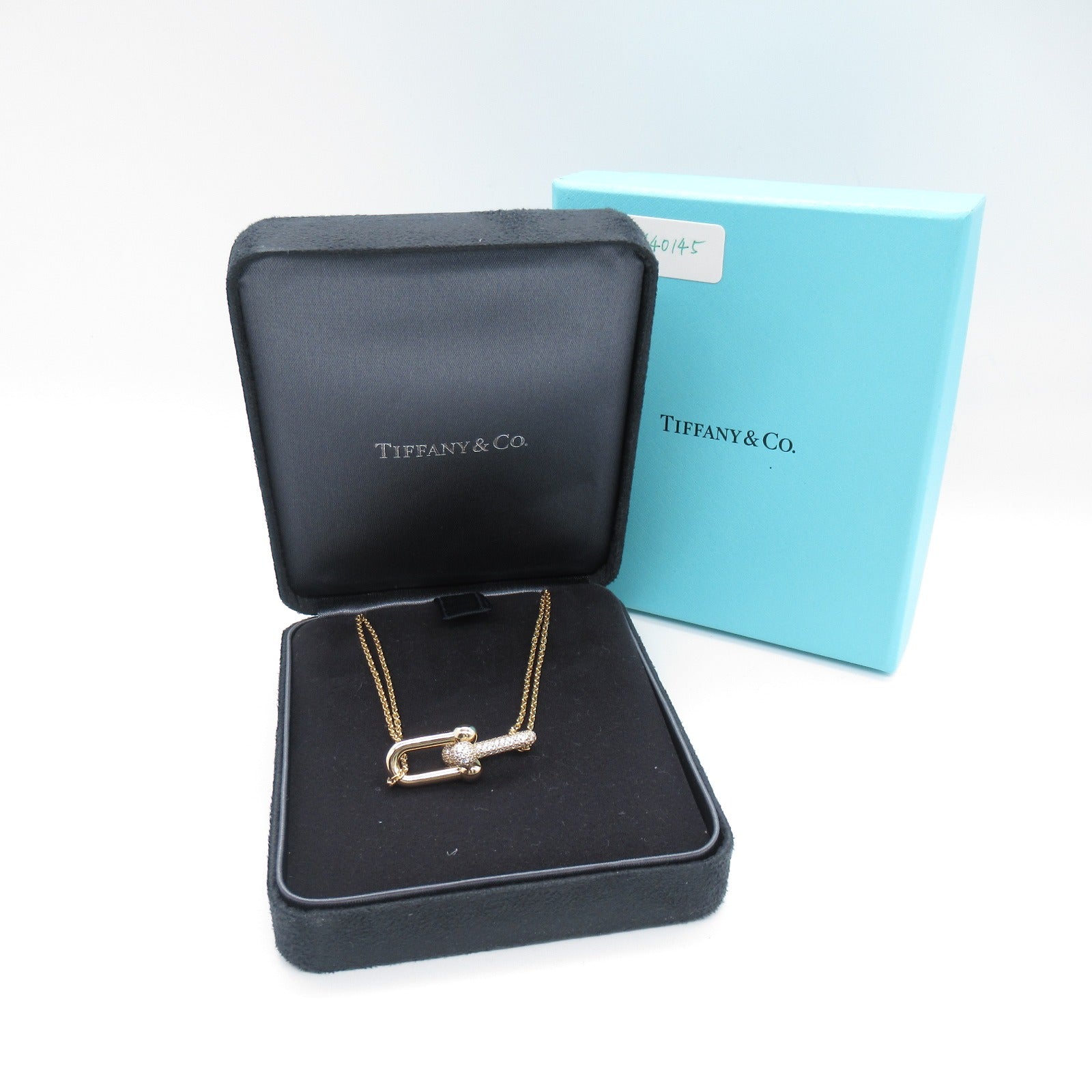 TIFFANY＆CO 【激減優惠】18K玫瑰金Hardware double link diamond Necklace鑽石項鍊